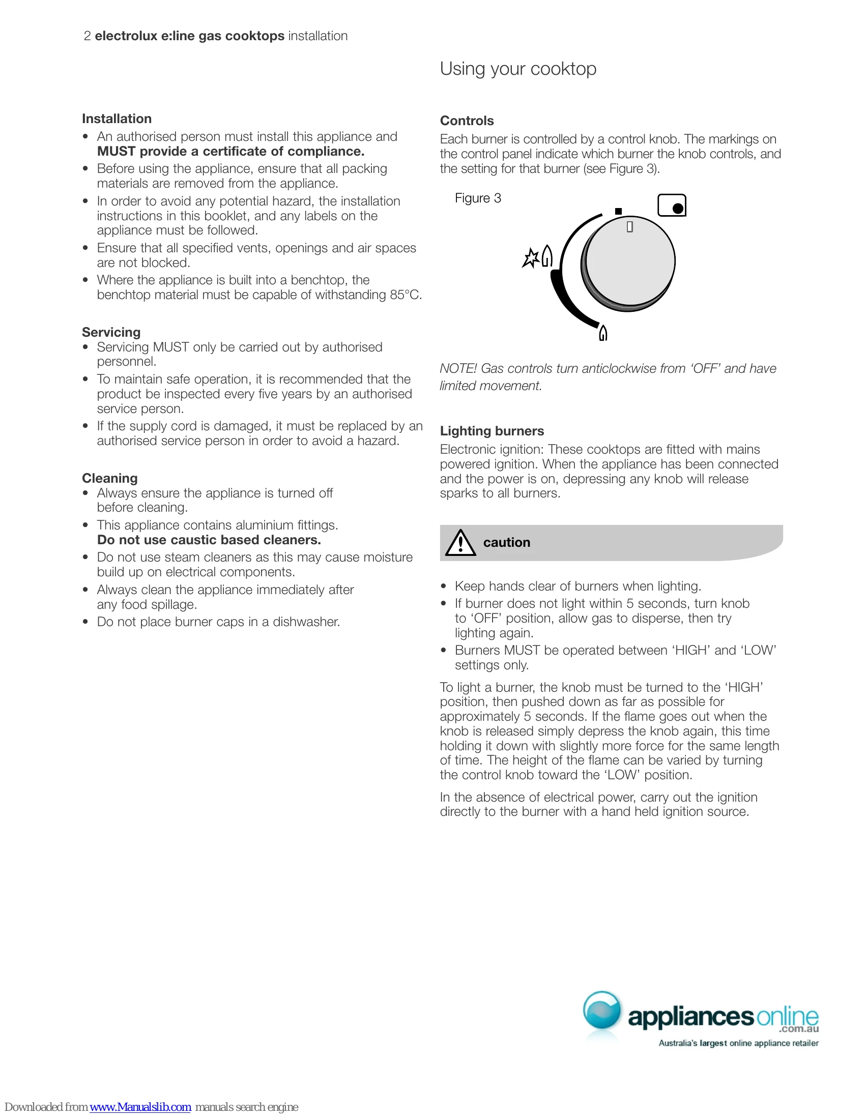 Manual for EHGC64AS, EHGC95AS