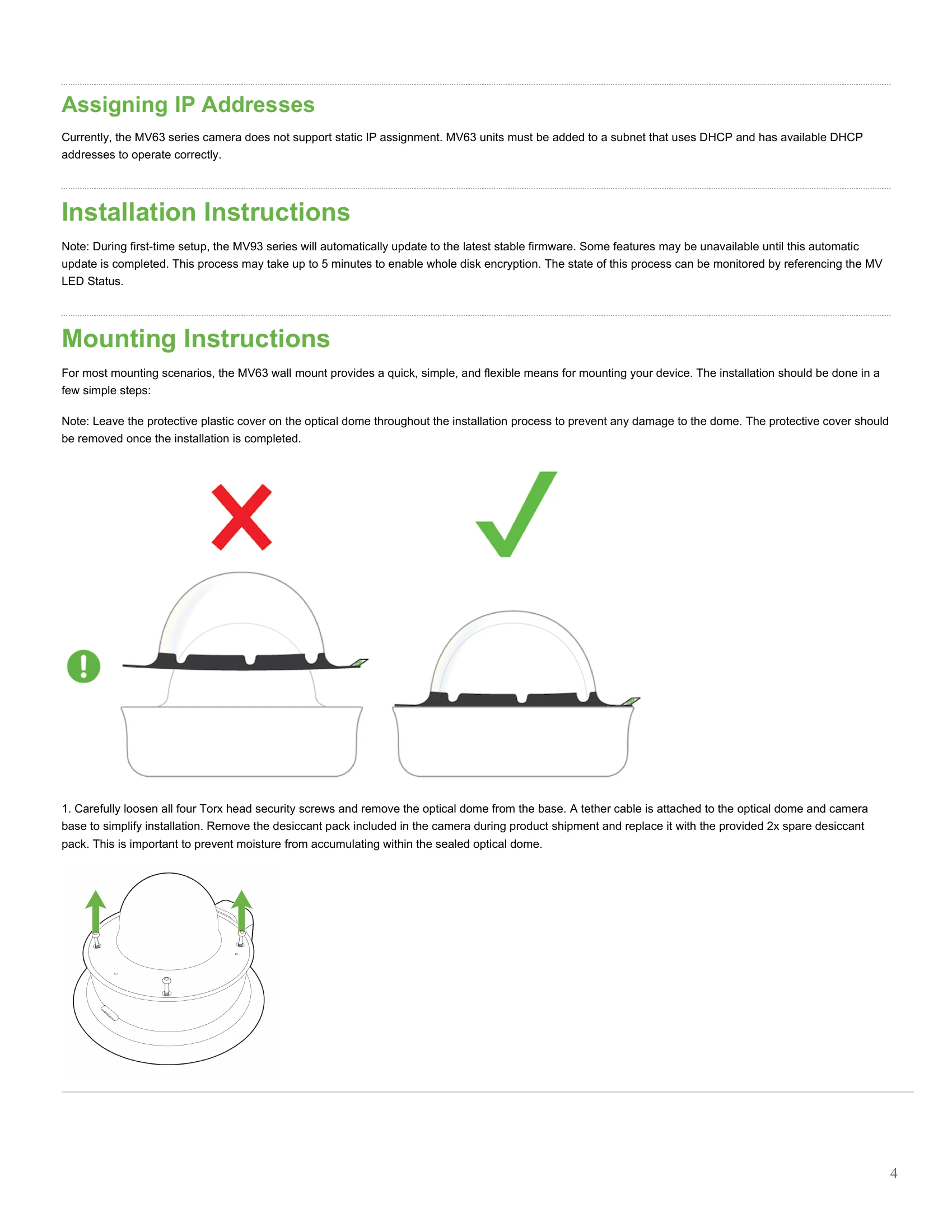 Installation Guide for MV63
