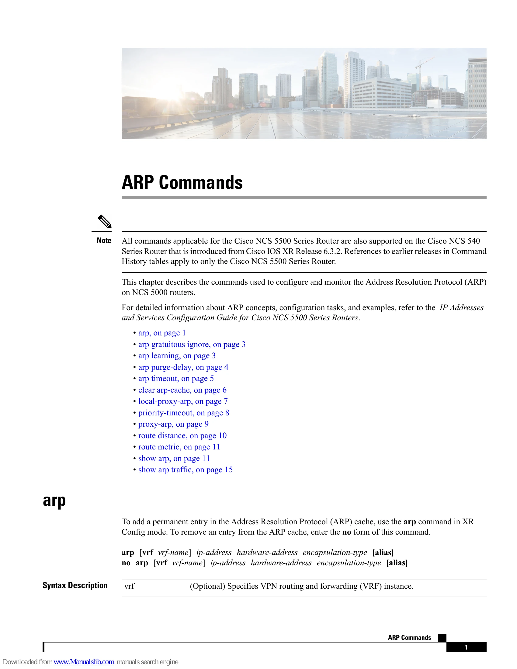 Manual for NCS 540