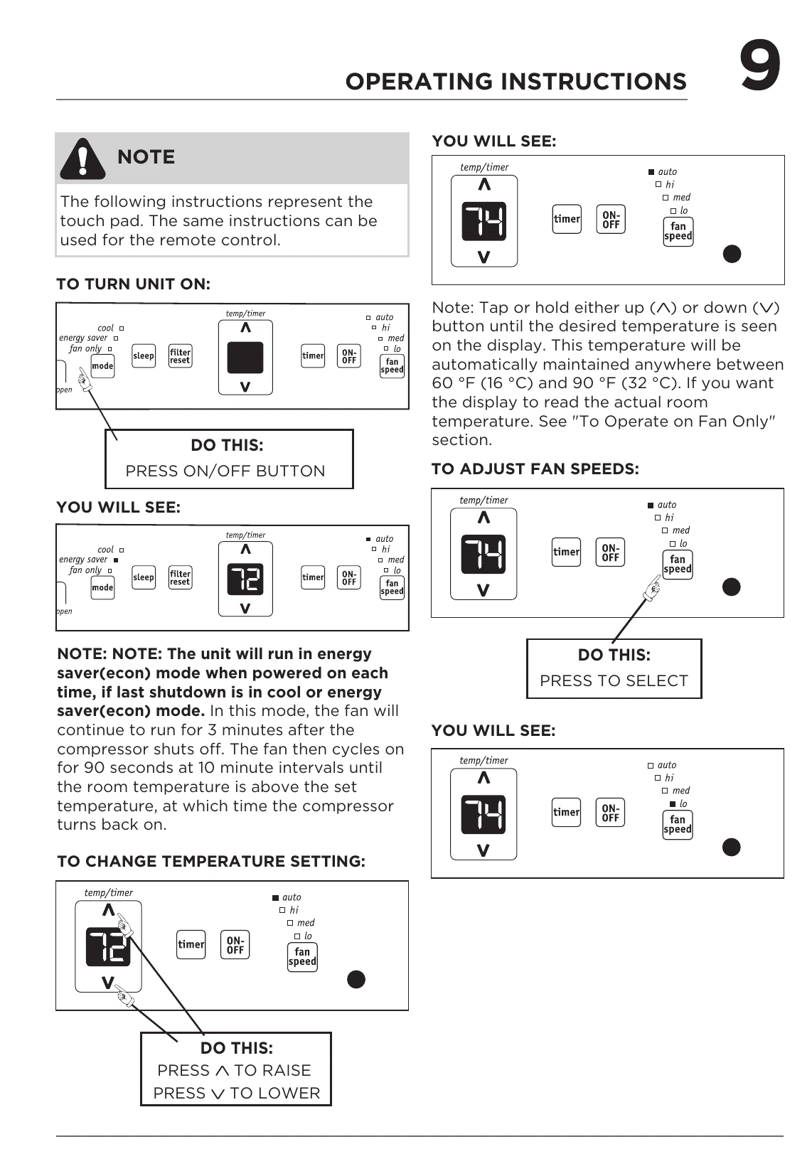Manual for Room Air Conditioner
