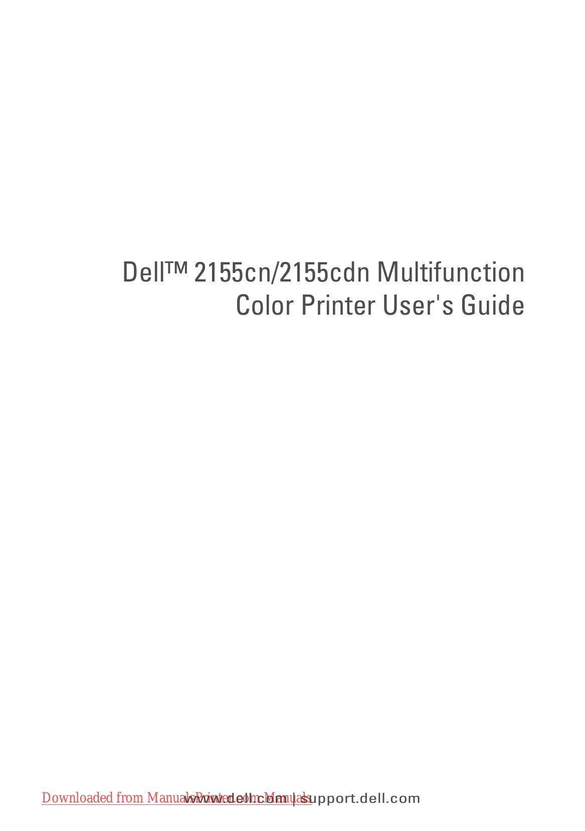 Manual for 2155cn/2155cdn