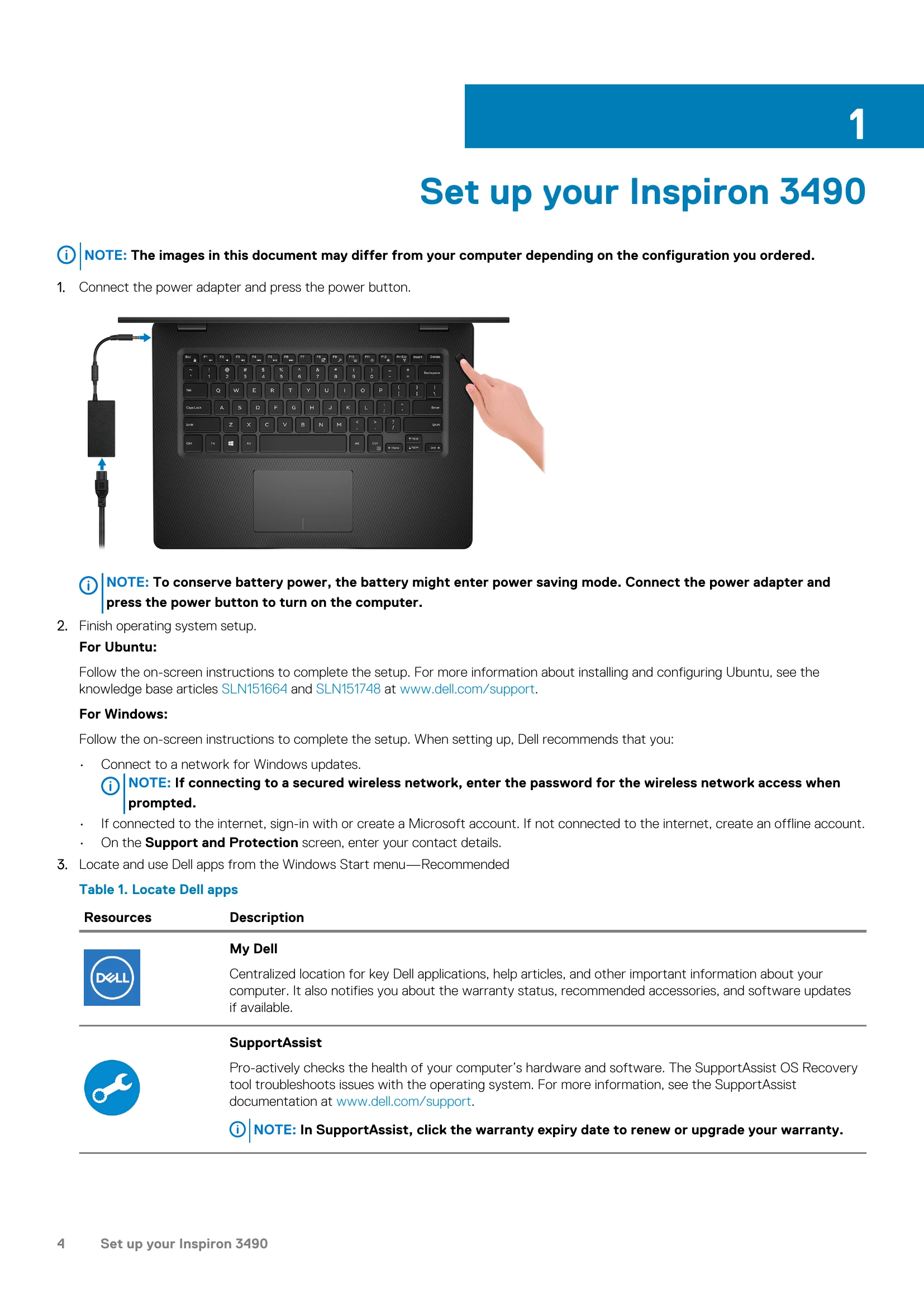 Manual for Inspiron 3490