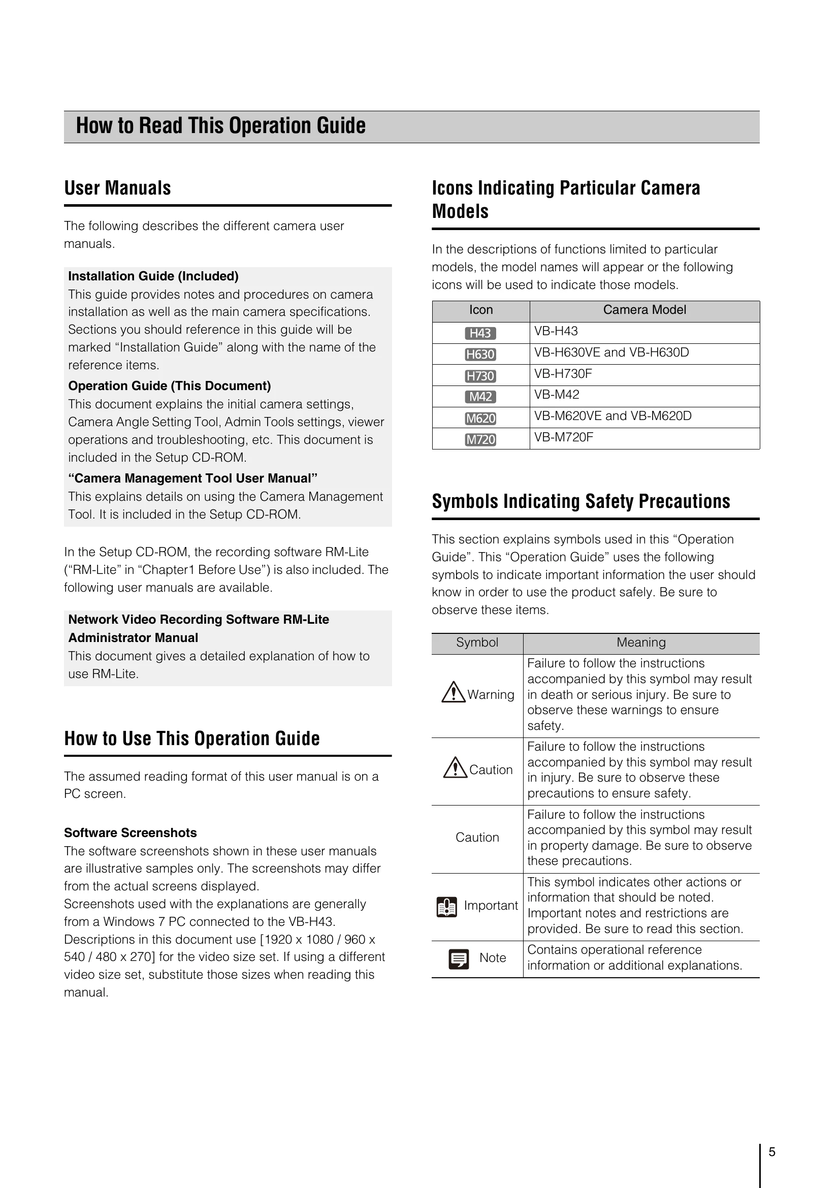 Manual for VB-H43