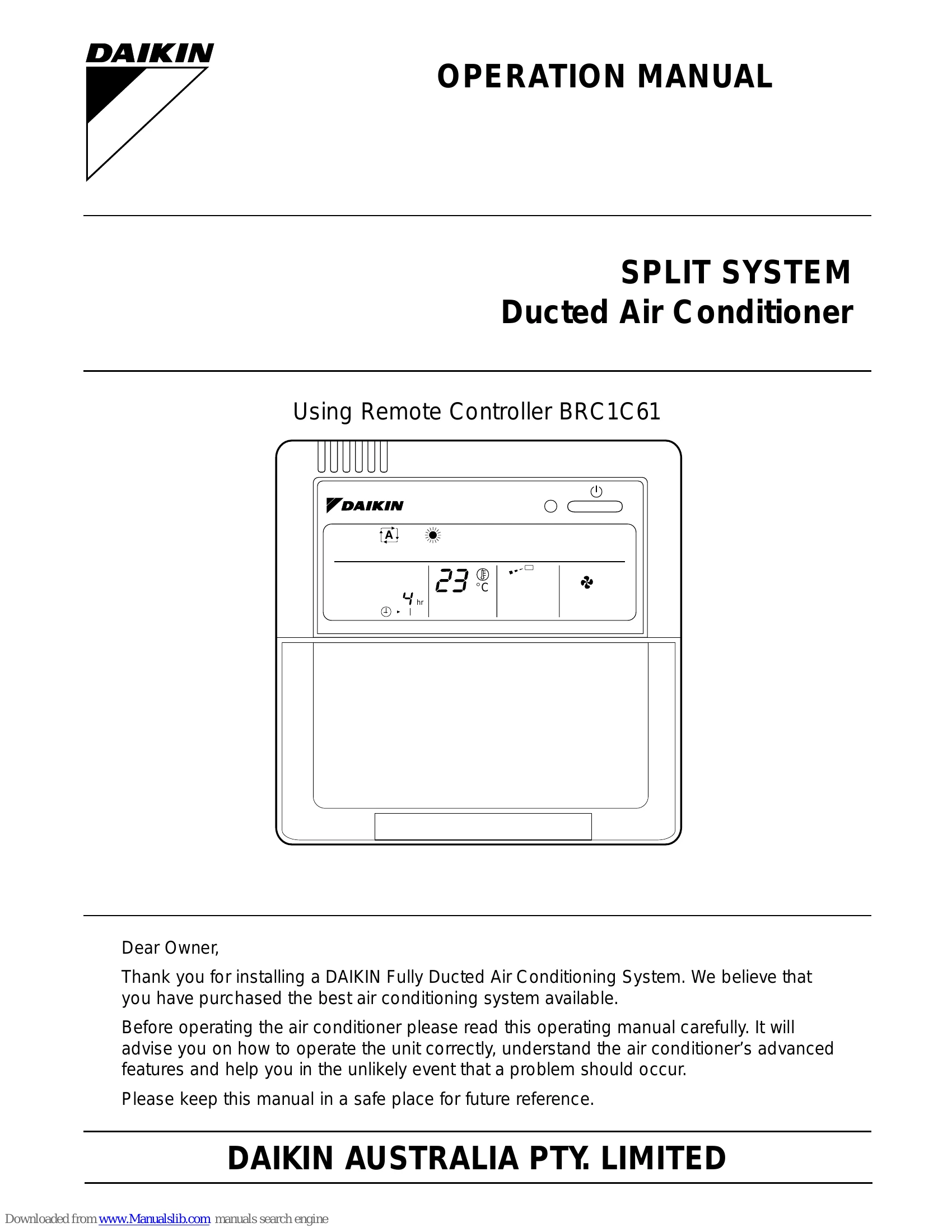 Manual for BRC1C61