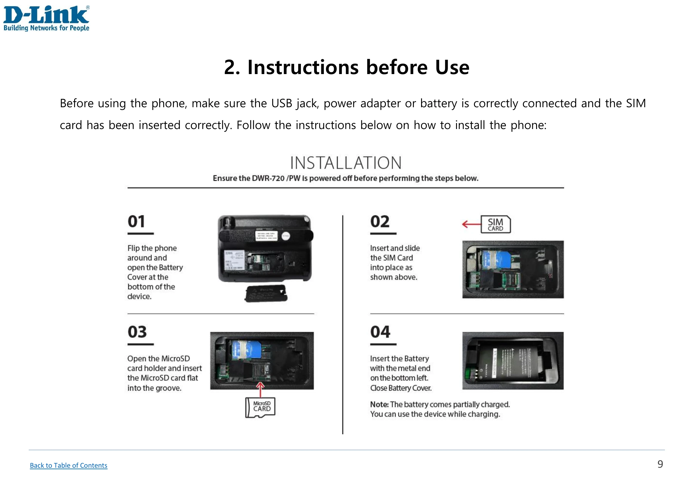 Manual for DWR-720/PW