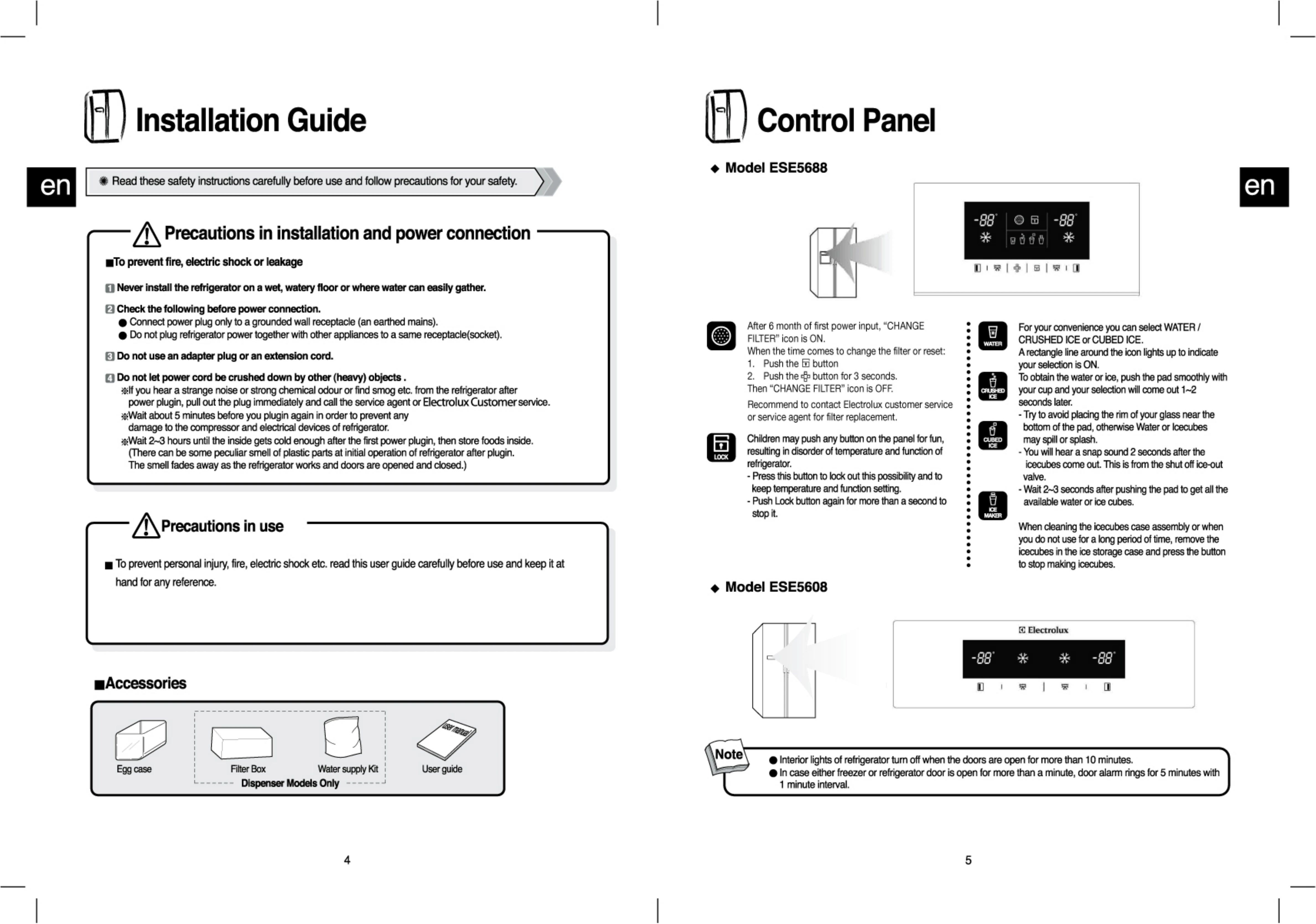 Manual for ESE5608 / ESE5688