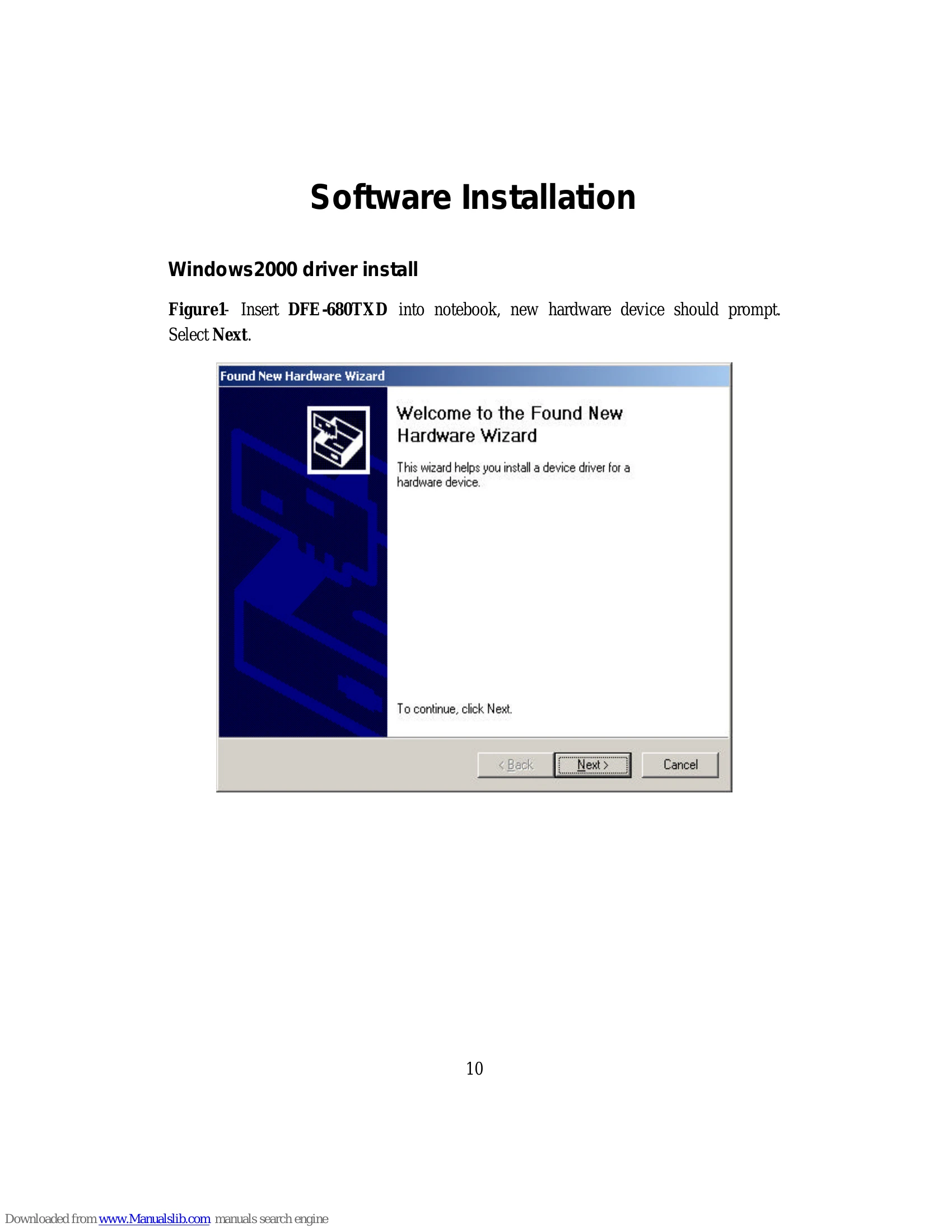 Manual for DFE-680TXD