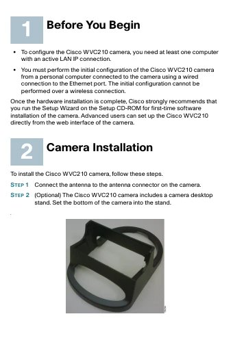 Quick Start Guide for WVC210