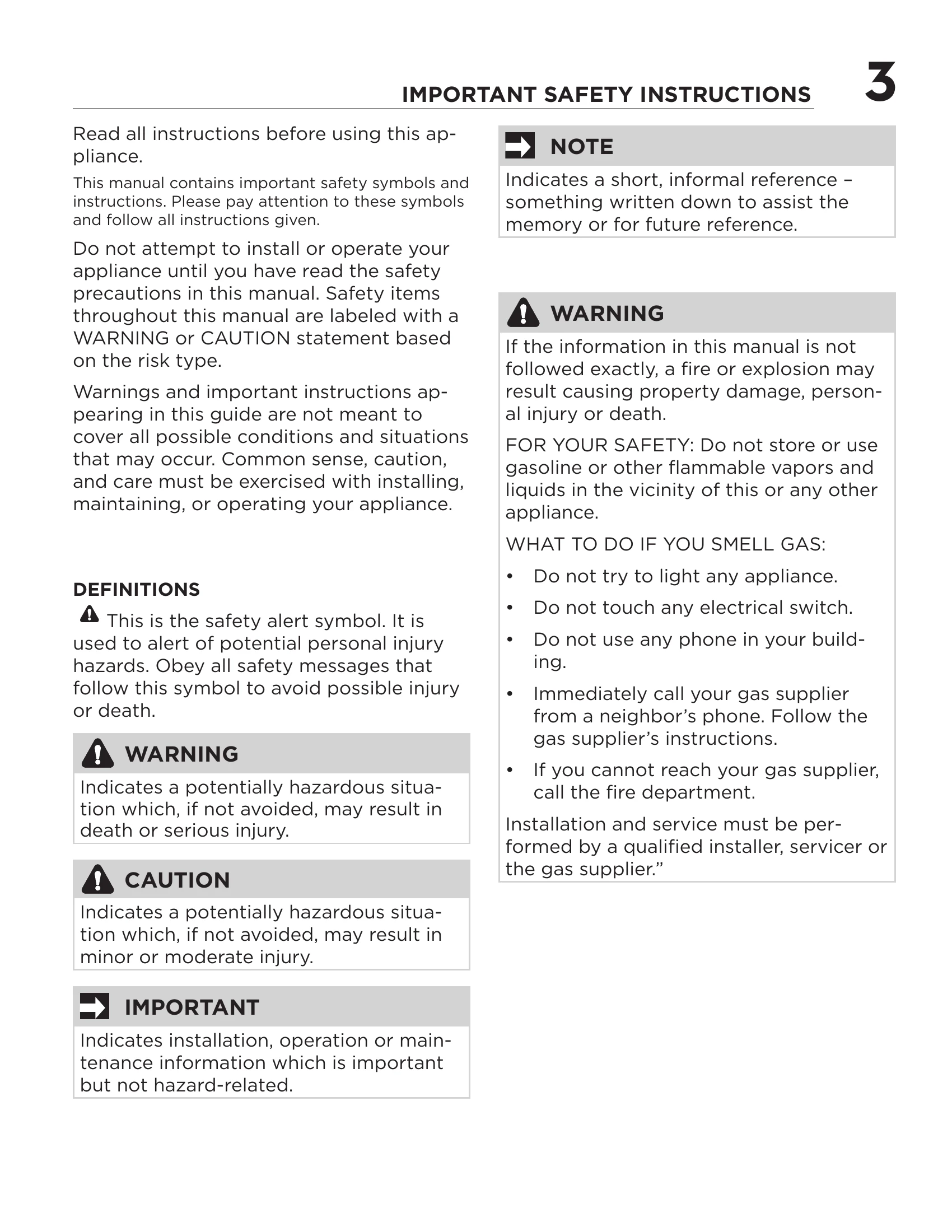 Manual for GAS COOKTOP