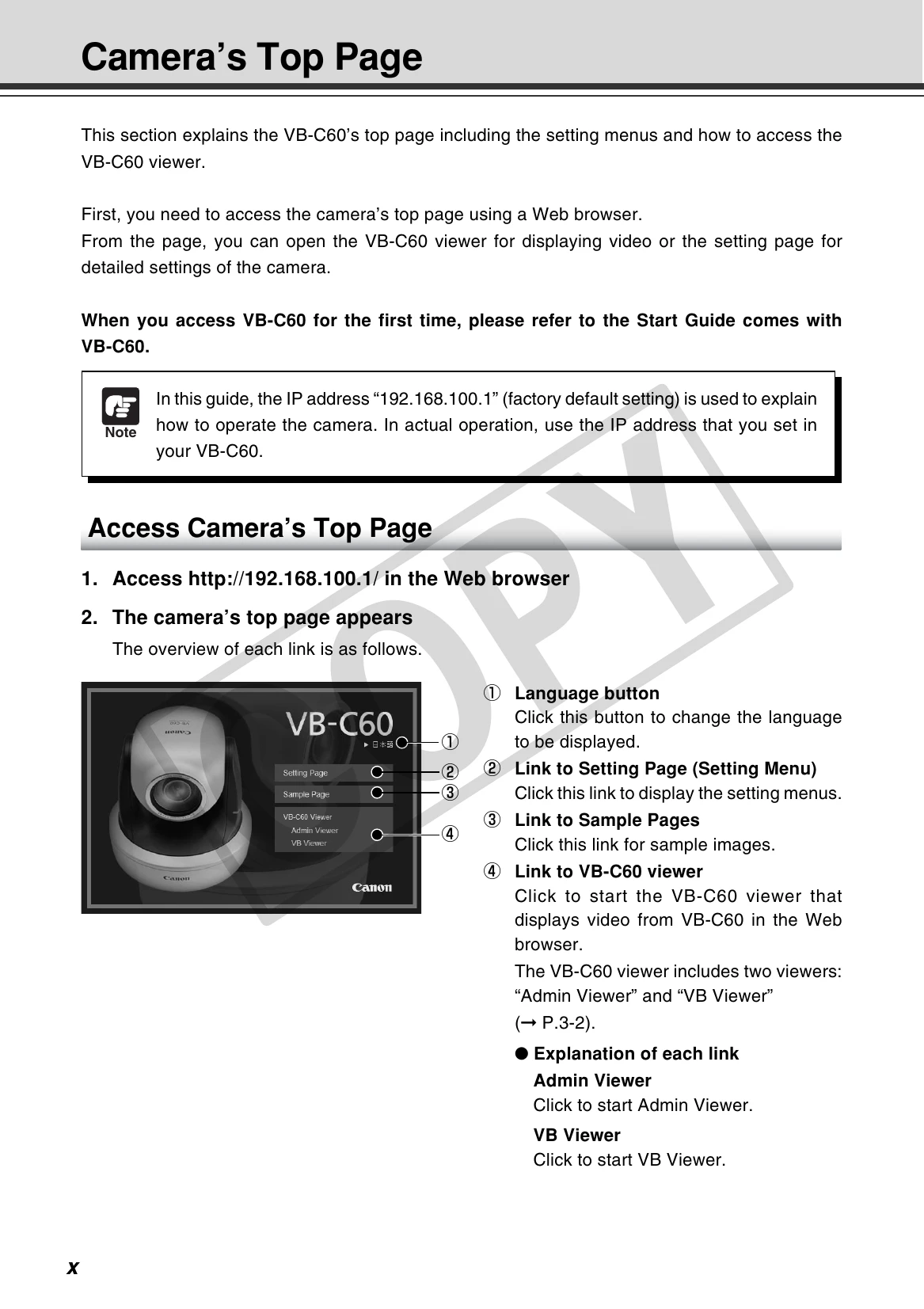 Manual for VB-C60
