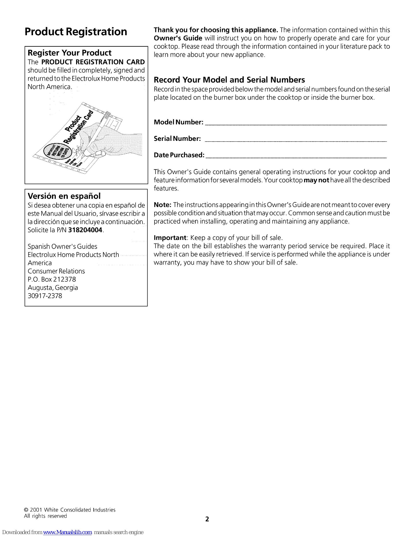Manual for FES30S6ABC