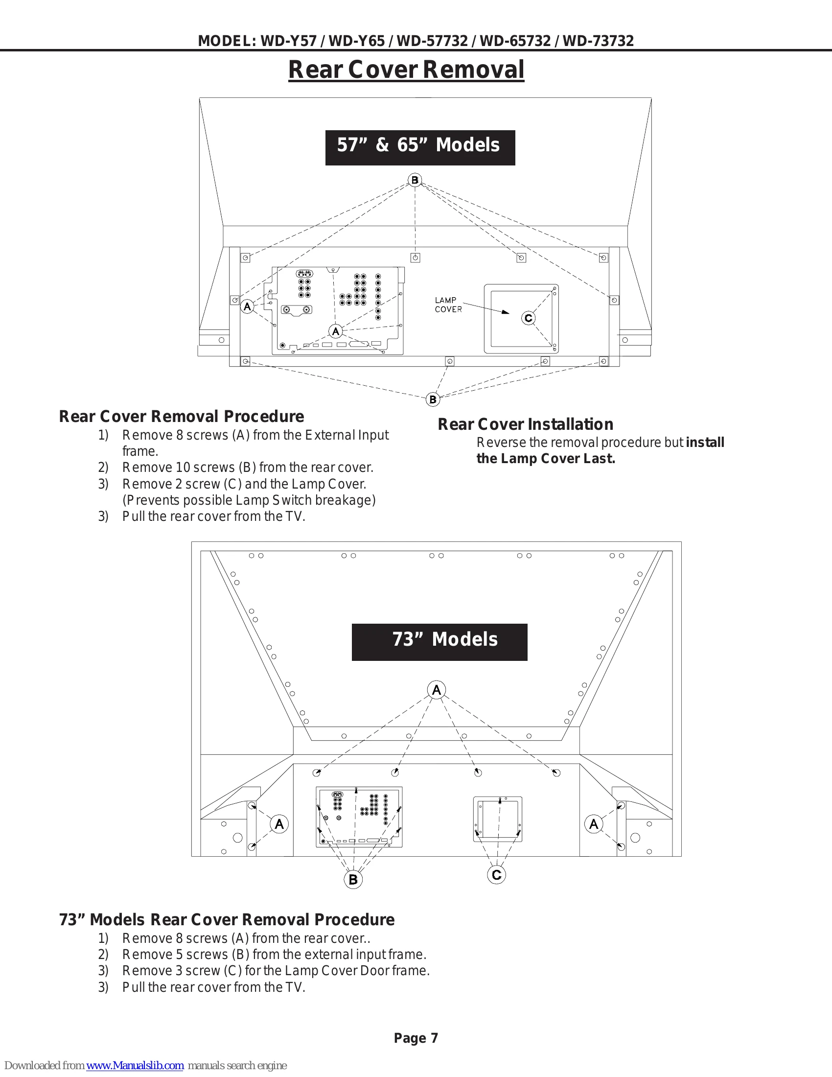 Parts/Service for WD-Y73732