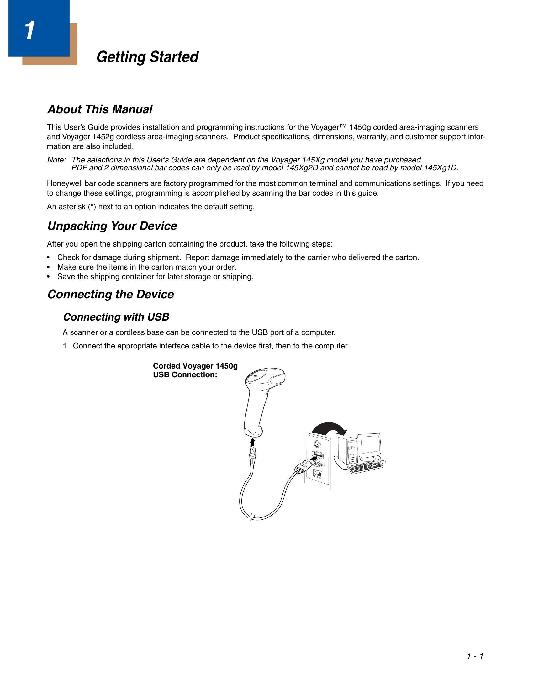 Manual for 1450g/1452g/1450g2DHR Series