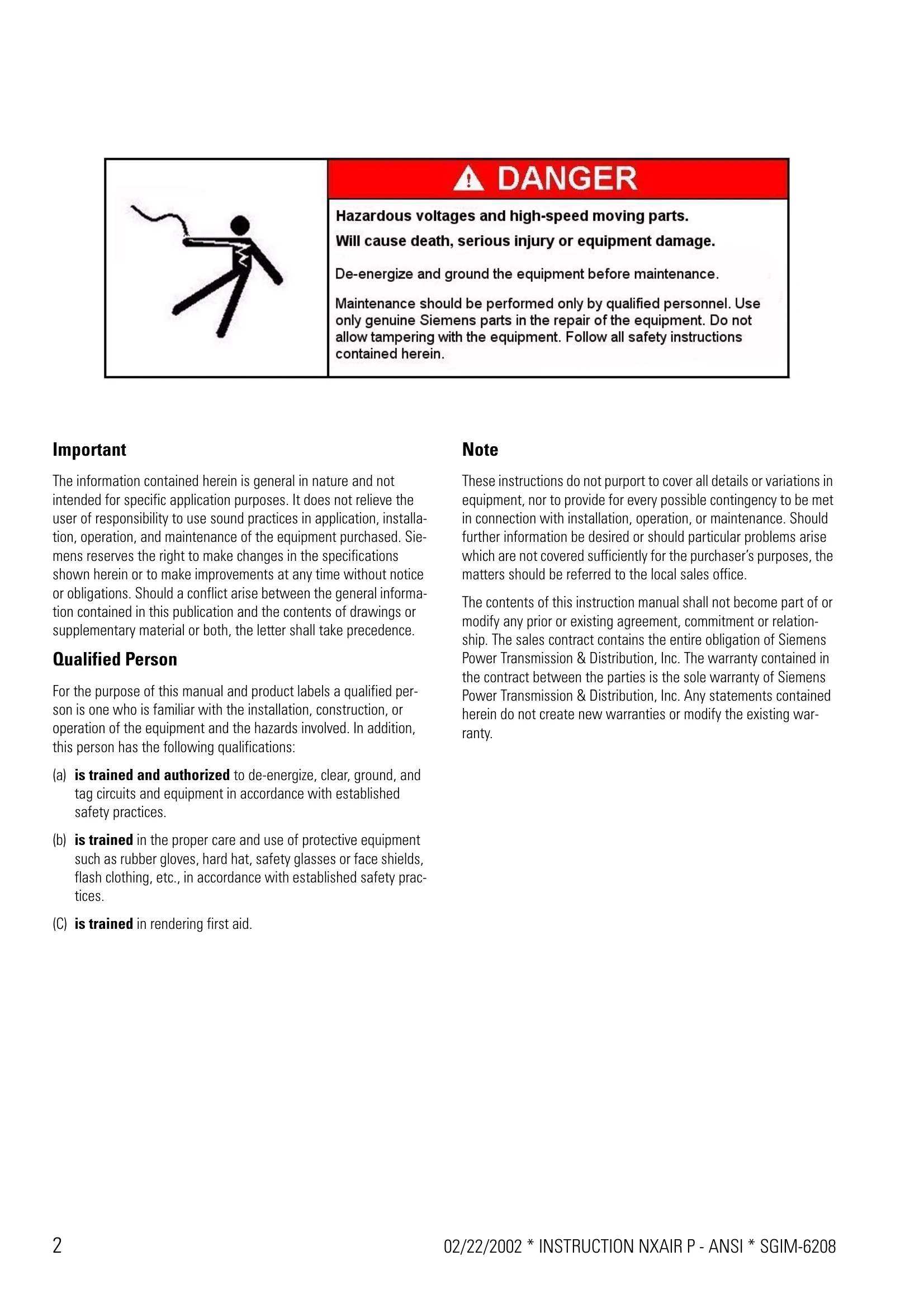Manual for NXAIR P