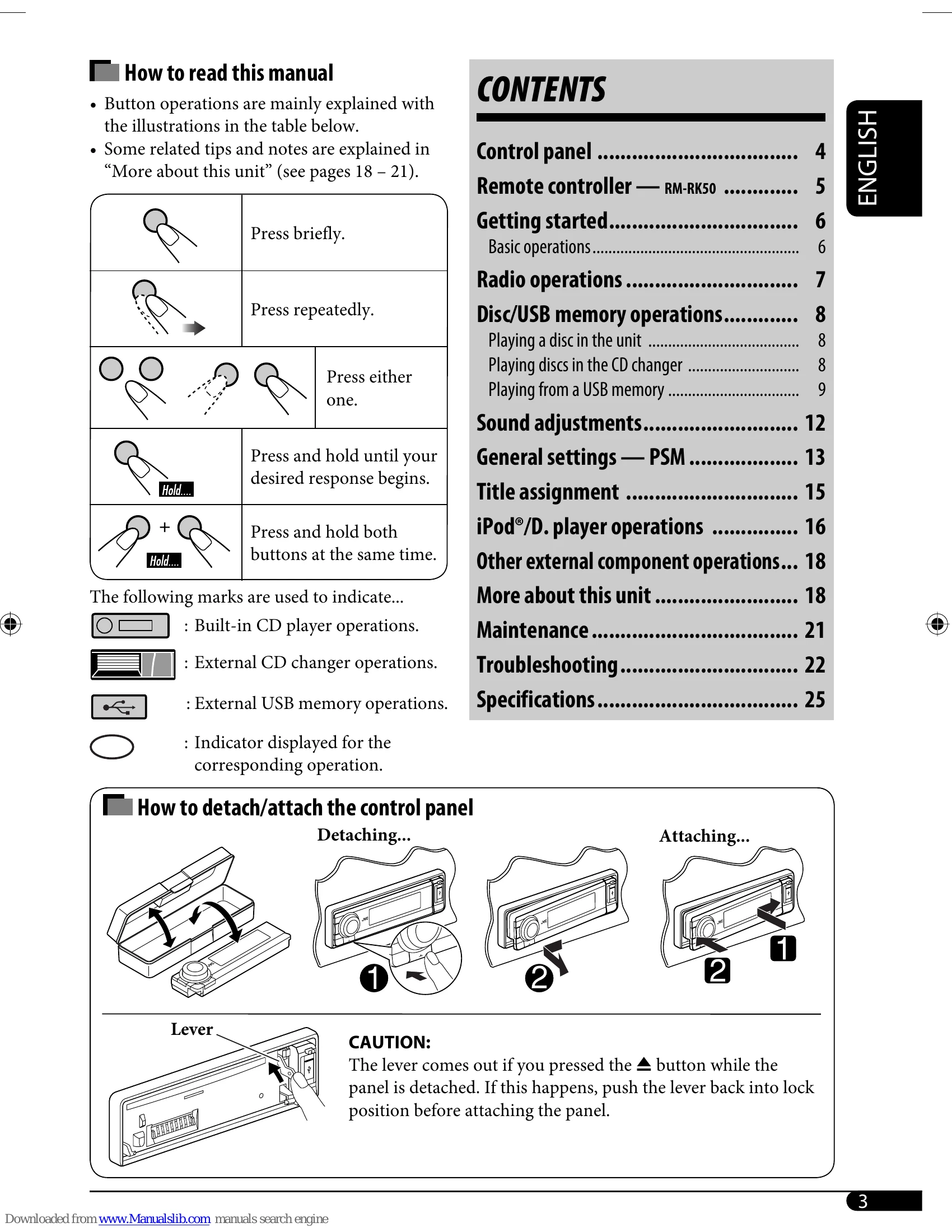 Manual for KD-AR770/KD-G720