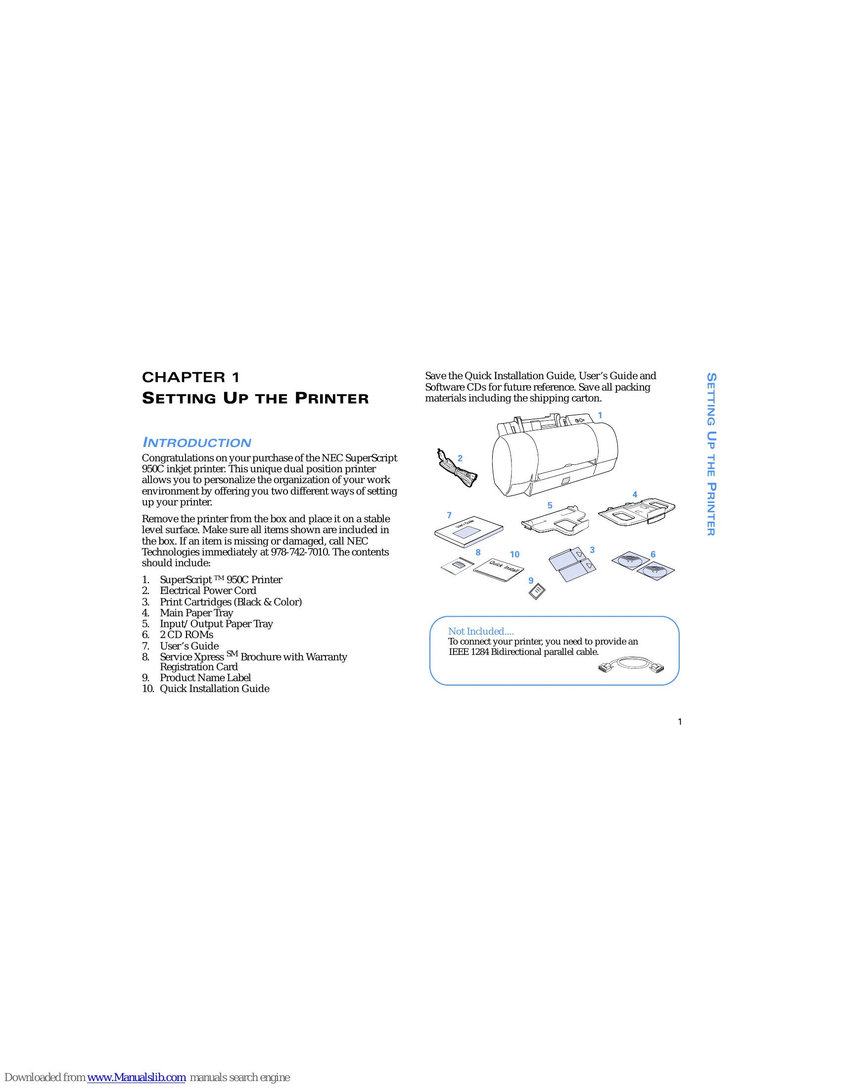 Manual for SuperScript 950C