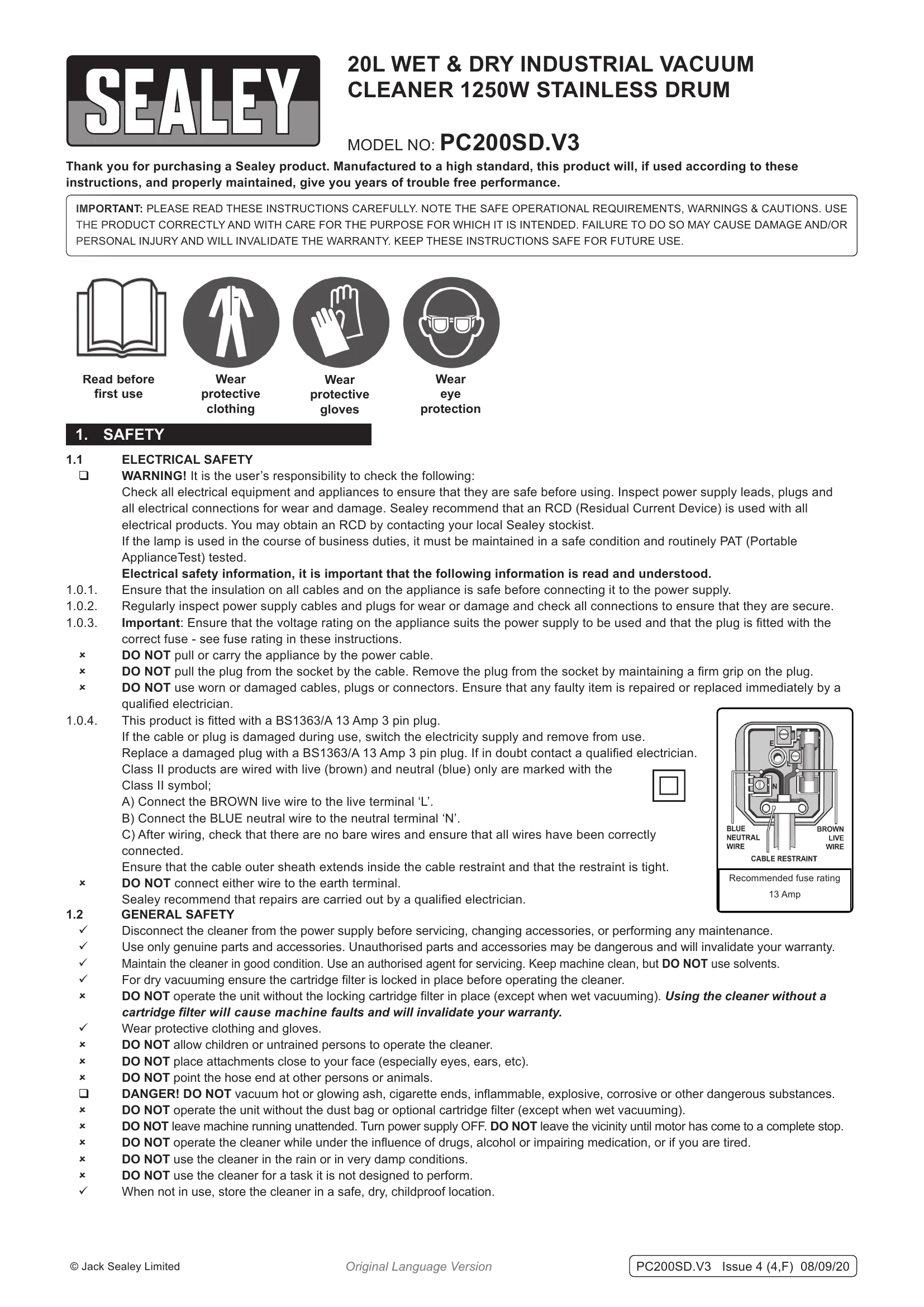 Manual for PC200SD.V3