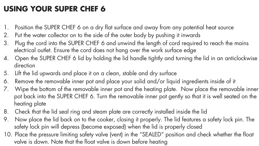Manual for SUPERCHEF 6 - Troubleshooting and error codes + PDF Download