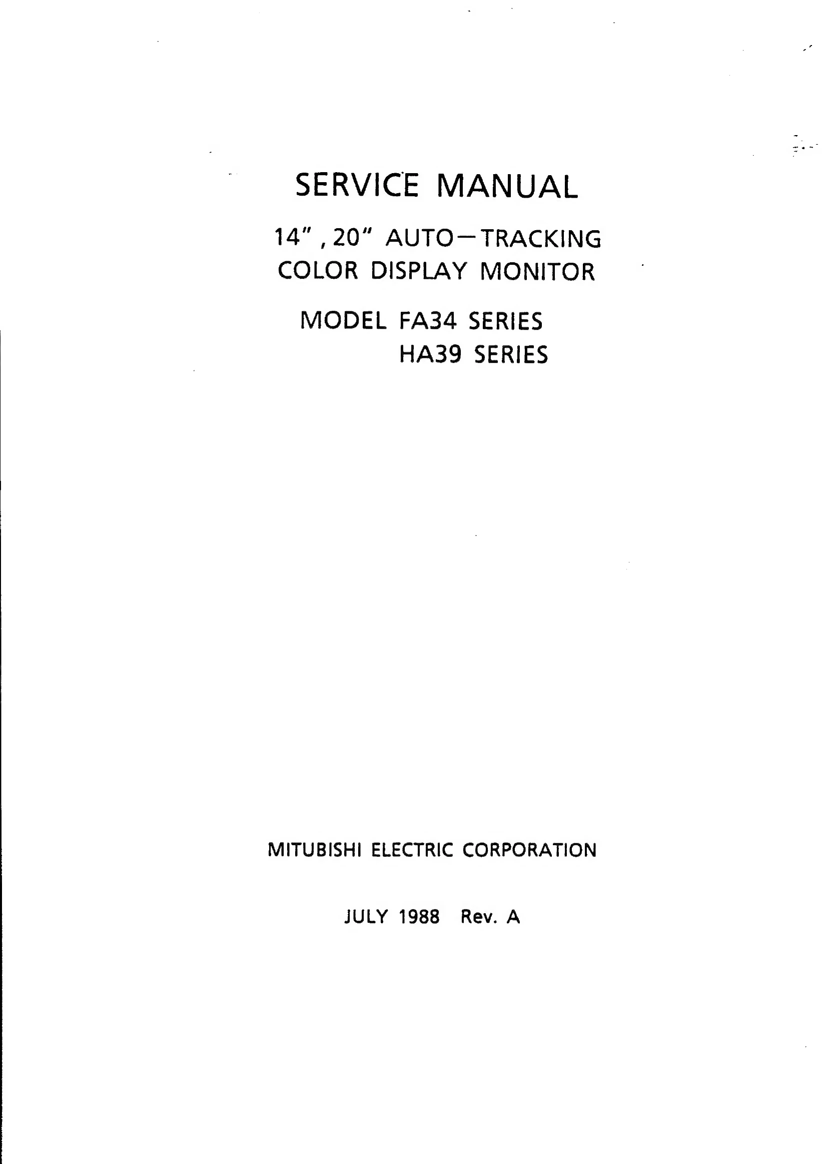 Parts/Service for FA34