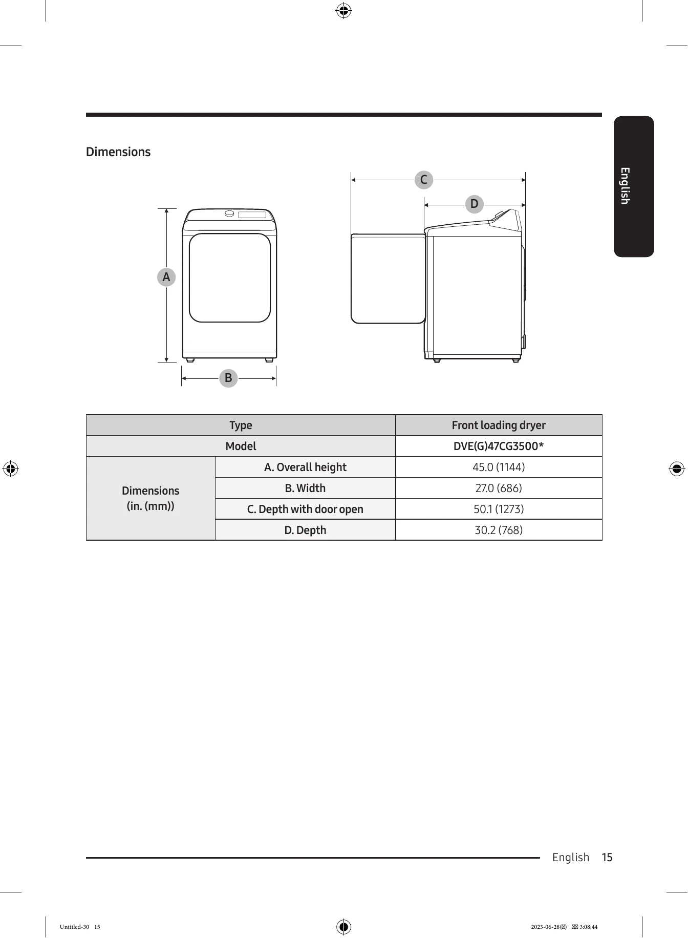 Manual for DVE(G)47CG3500*
