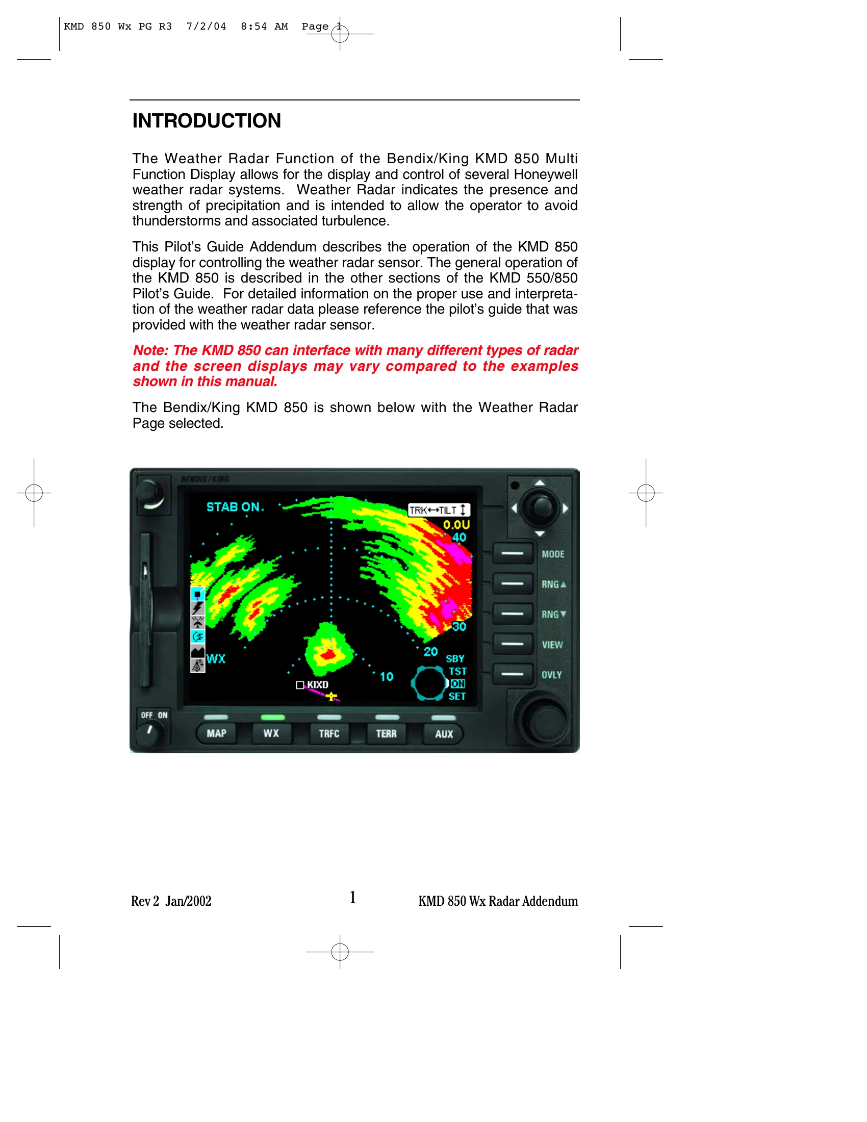 Manual for KMD 850