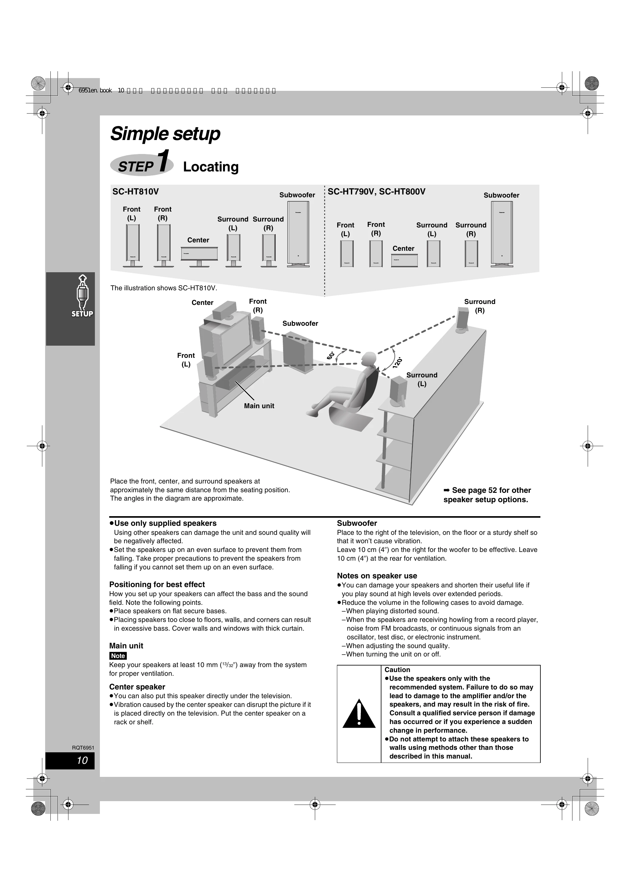 Manual for SC-HT810V