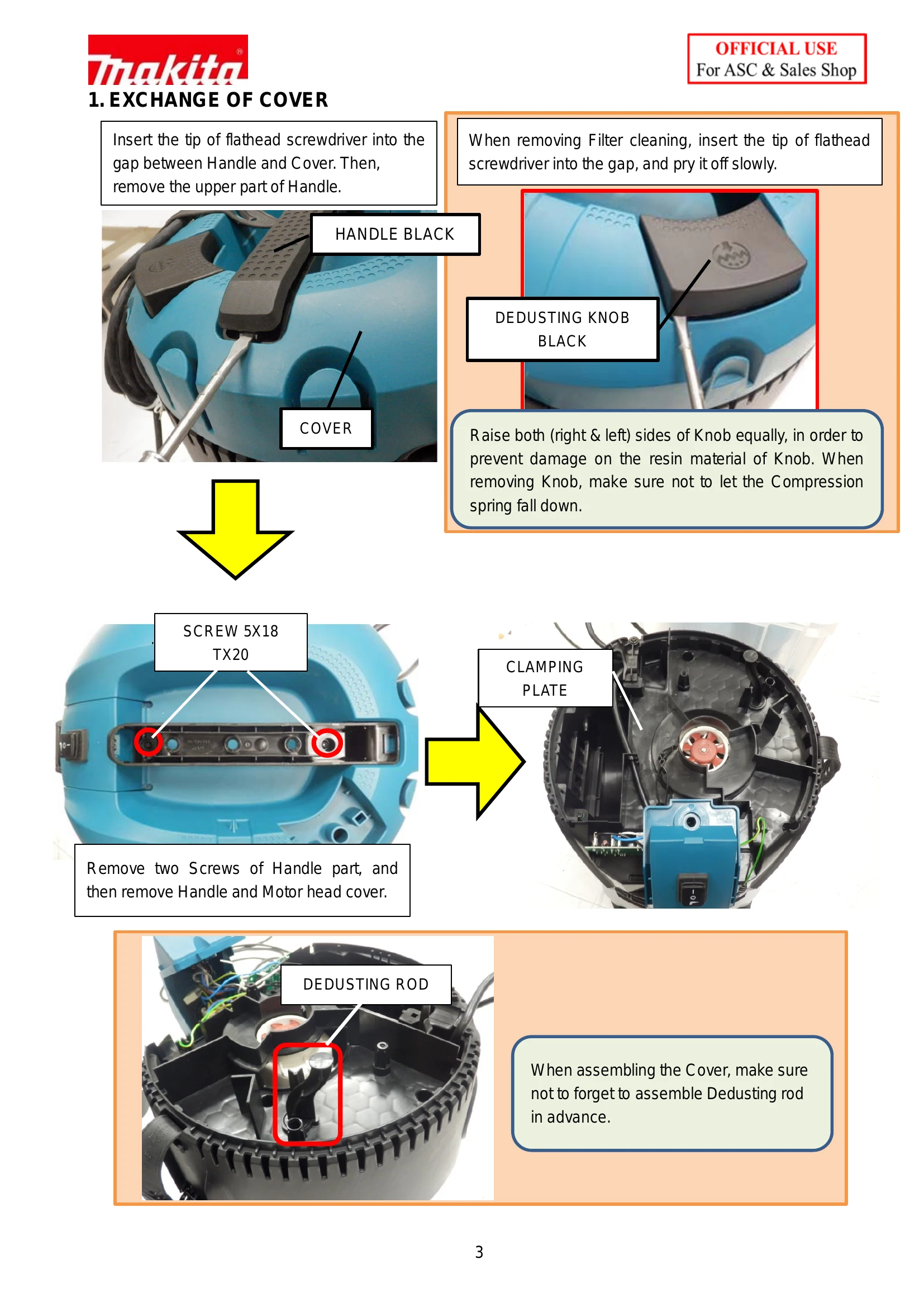 Parts/Service for VC2012L