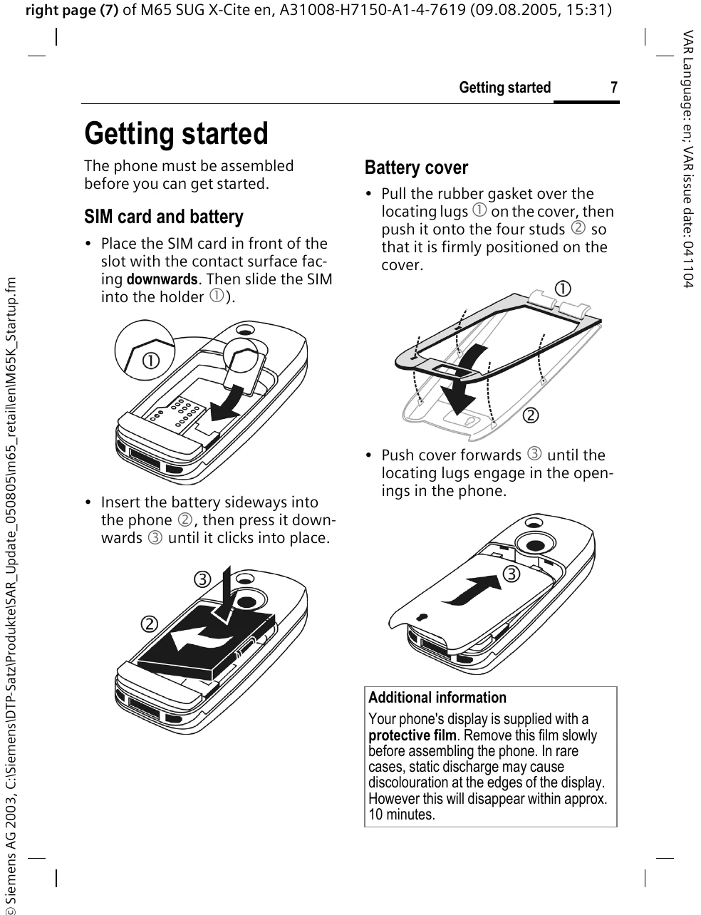 Manual for M65
