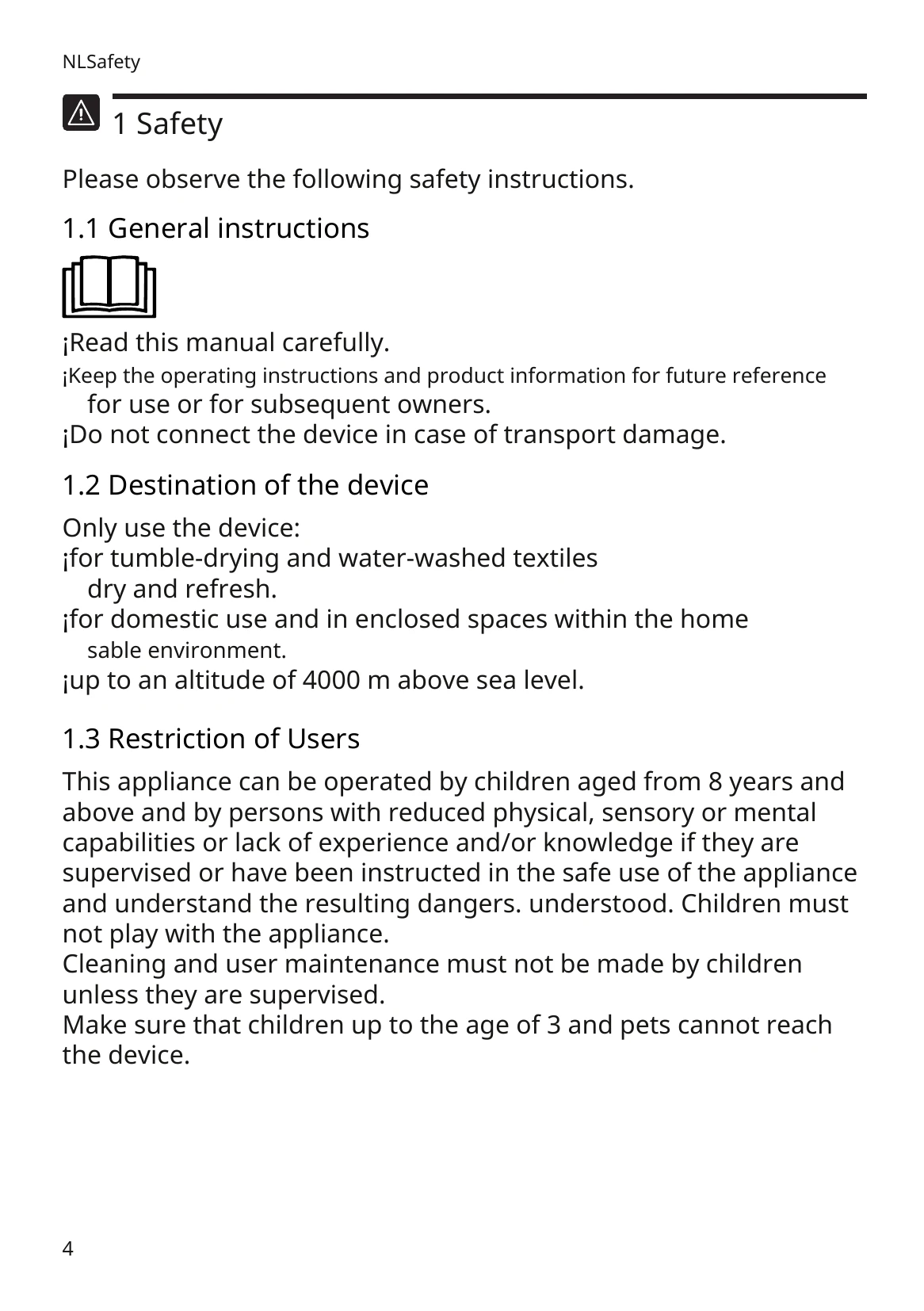 Manual for WQ45B 2A5NL