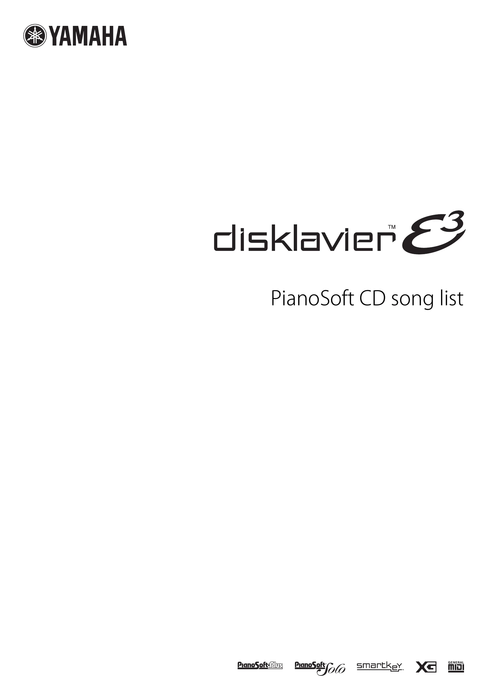 Manual for disklavier E3