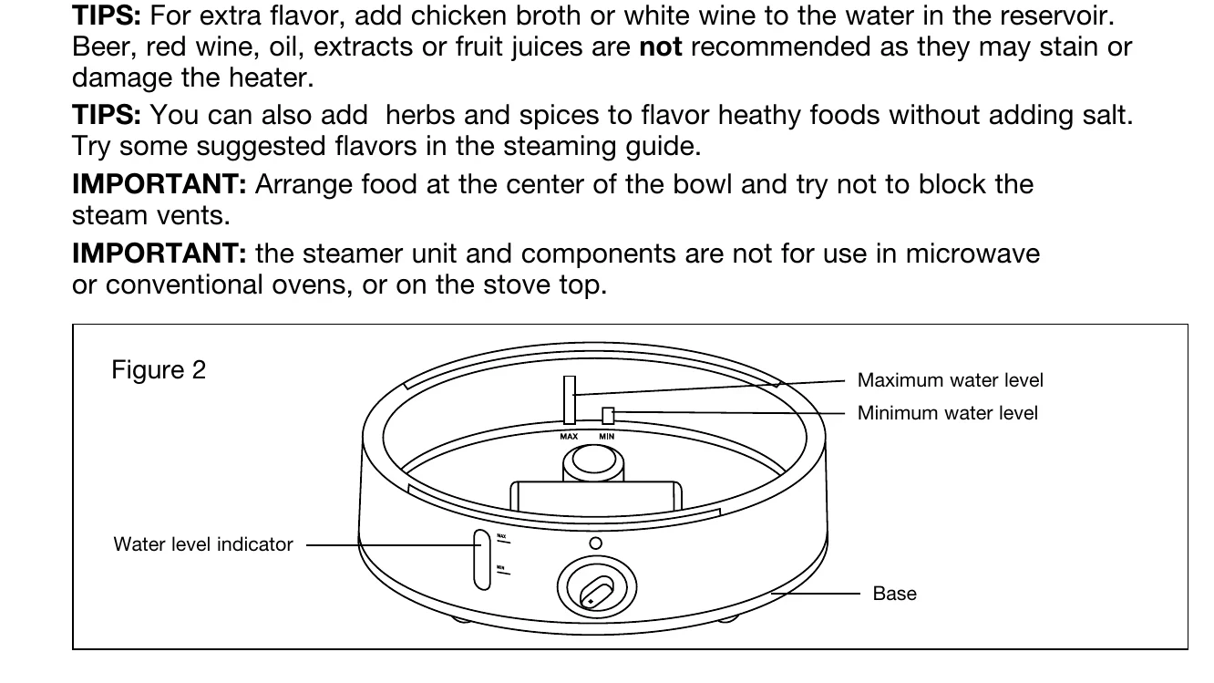 Manual for 2-TIER FOOD STEAMER - Troubleshooting and error codes + PDF Download