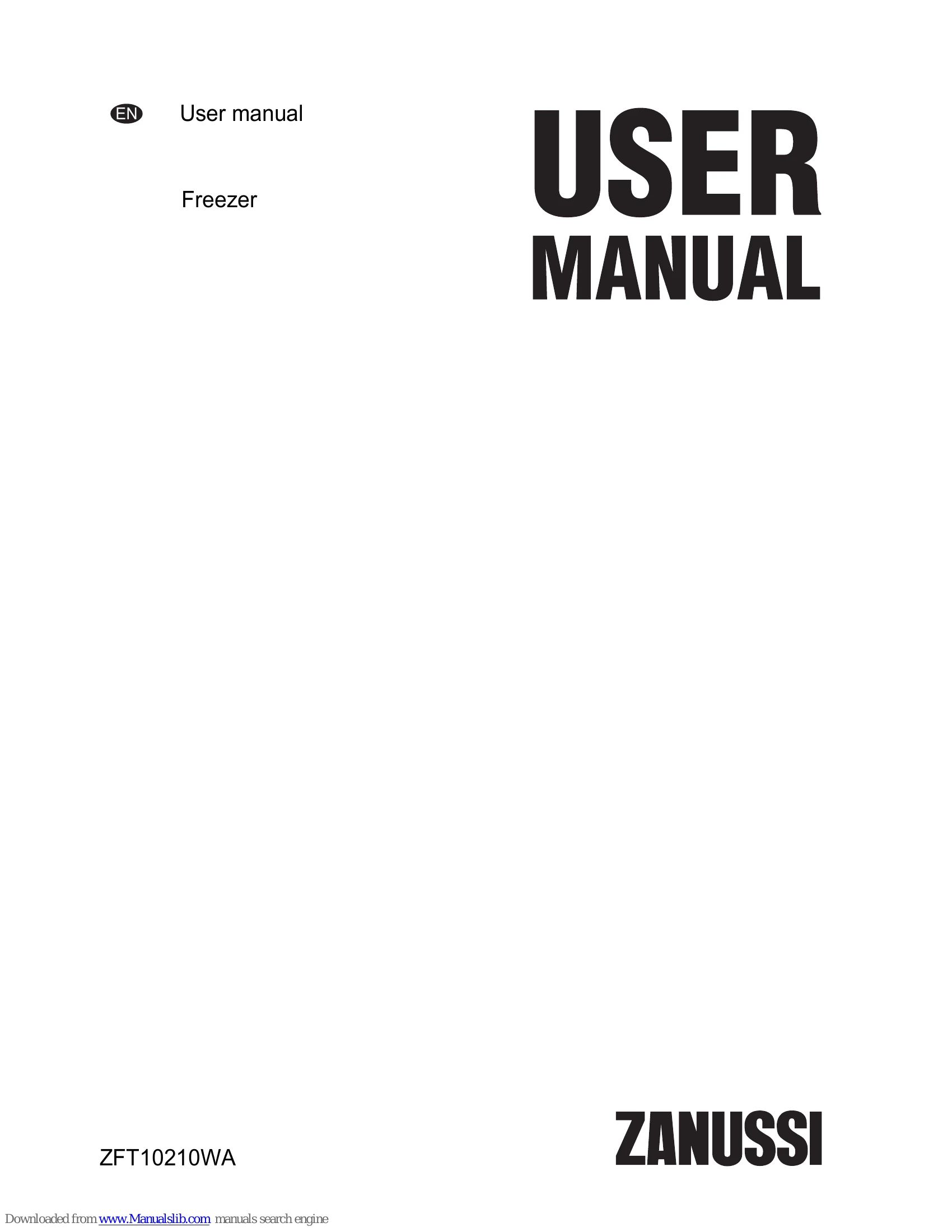 Manual for ZFT10210WA