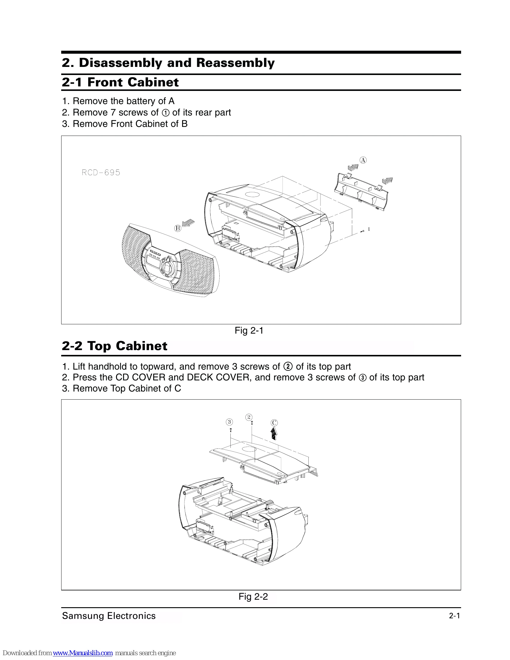 Parts/Service for RCD-695