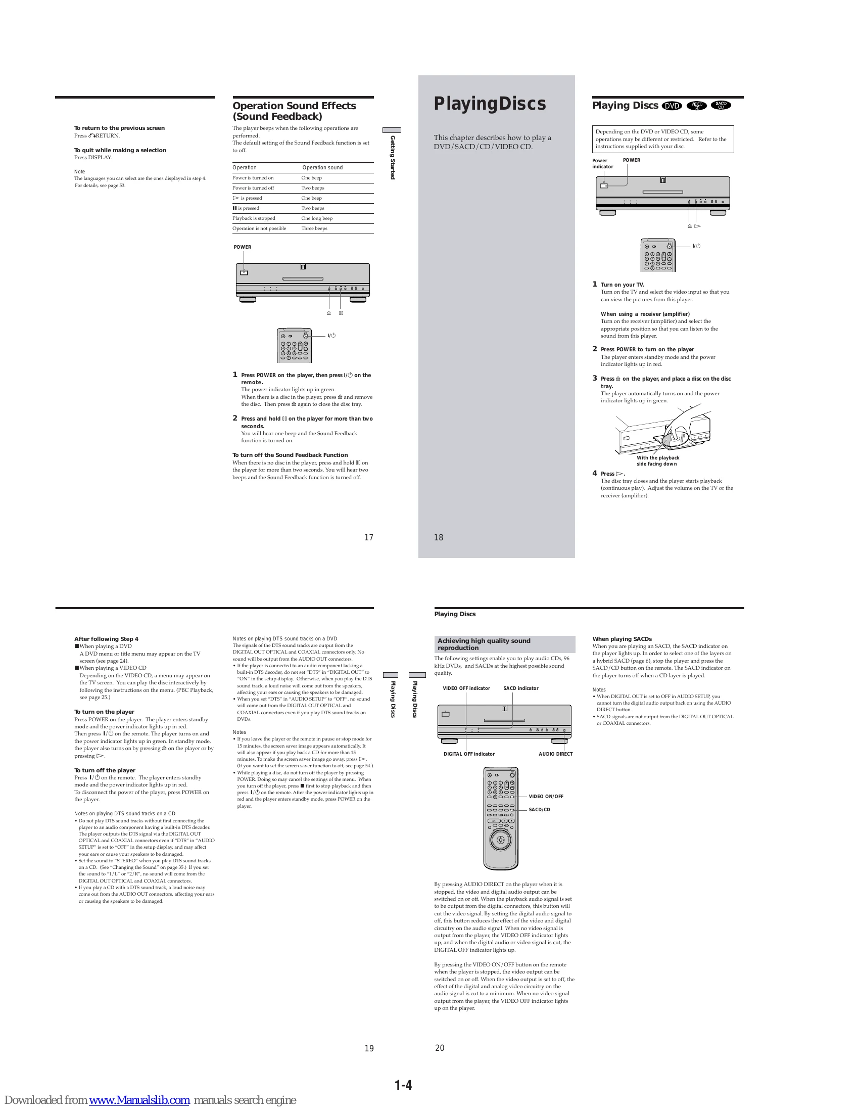 Manual for DVP-S9000ES