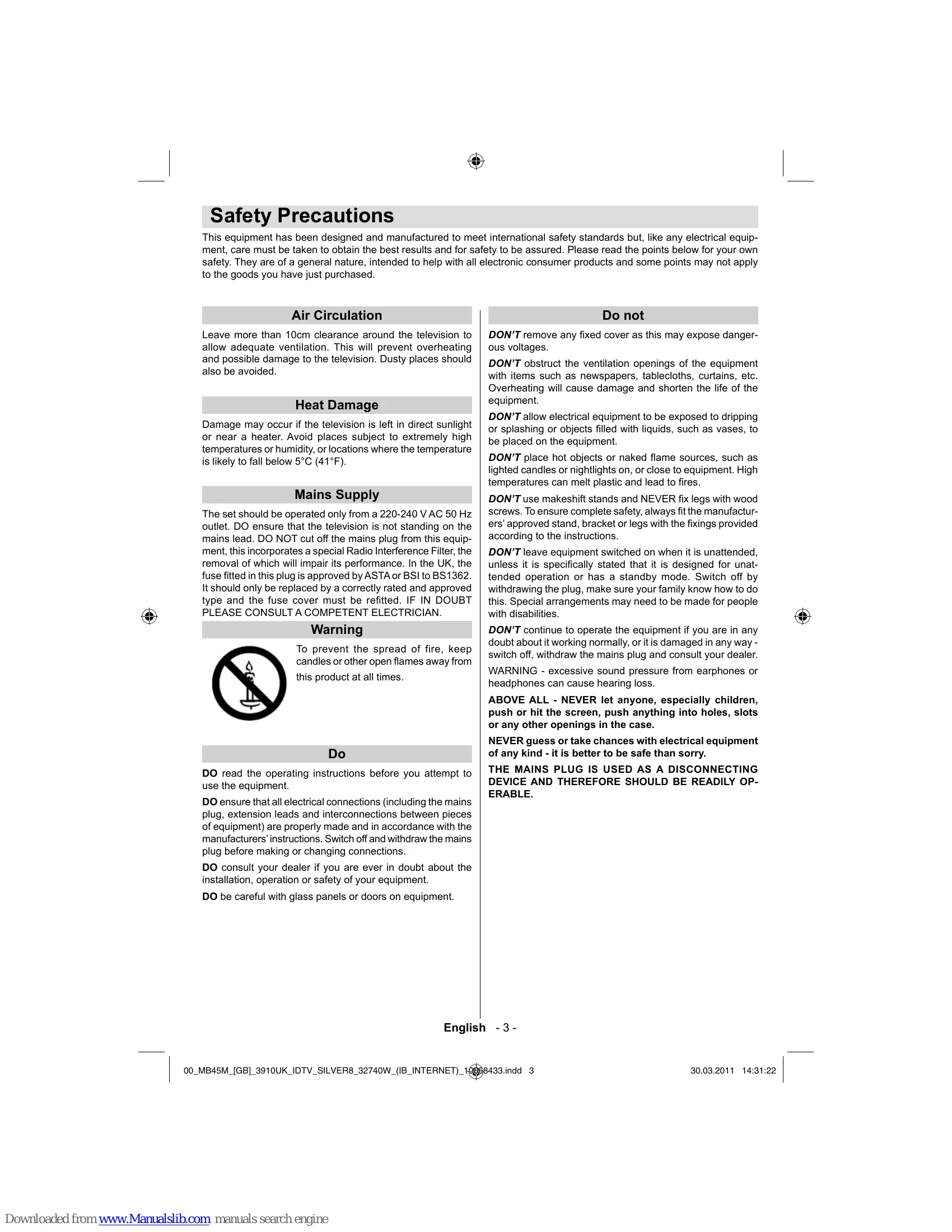 Manual for 32BV500B