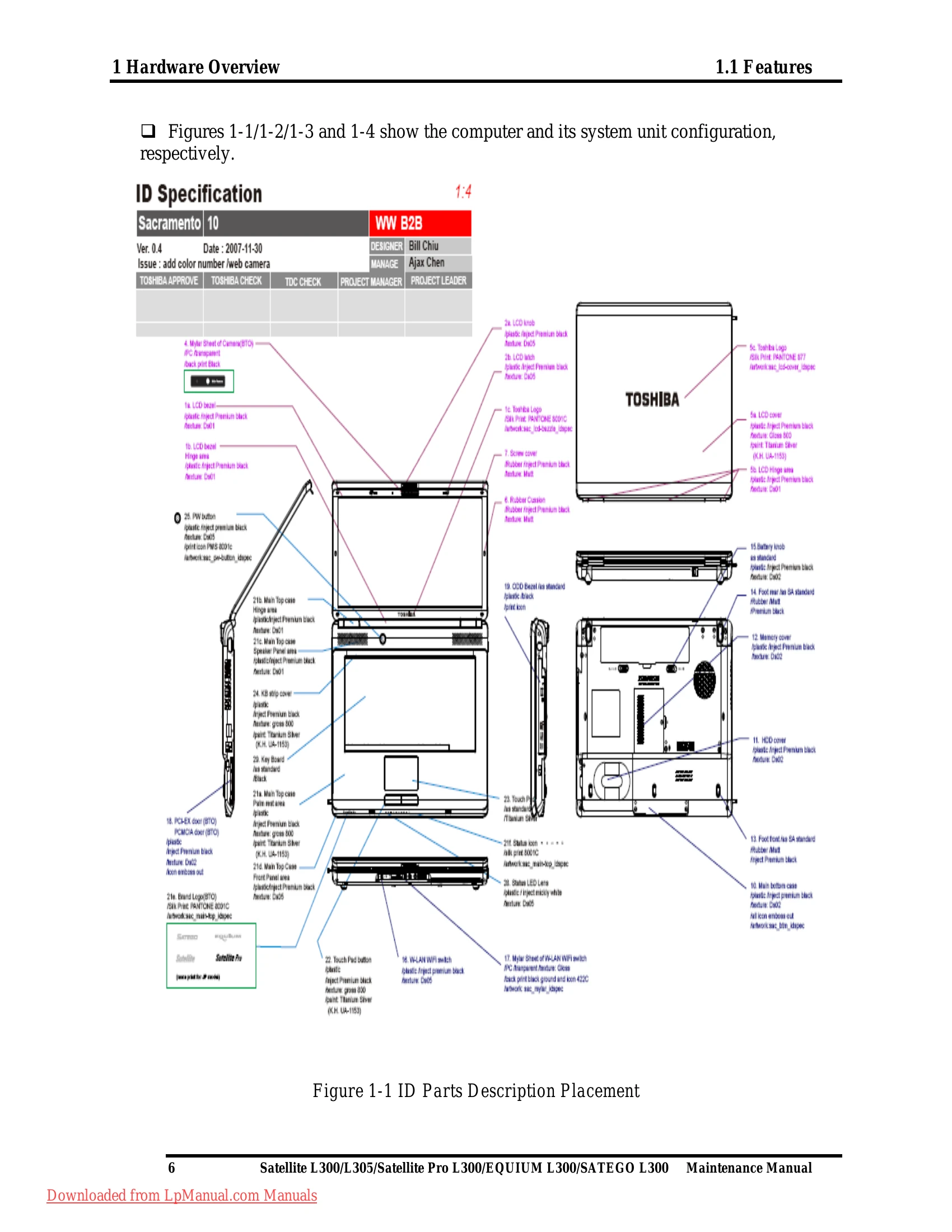 Manual for Satellite L300/L305