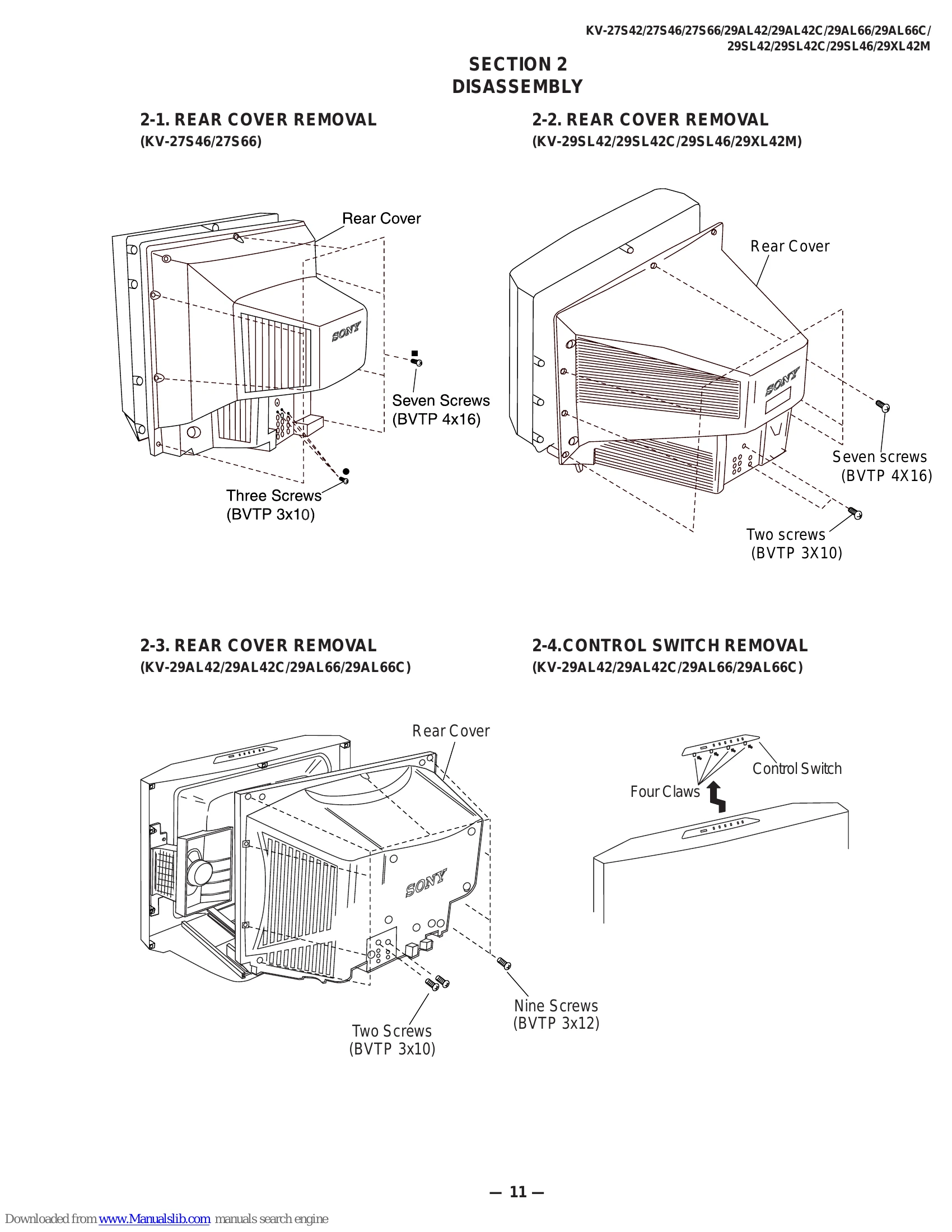 Parts/Service for KV-27S42