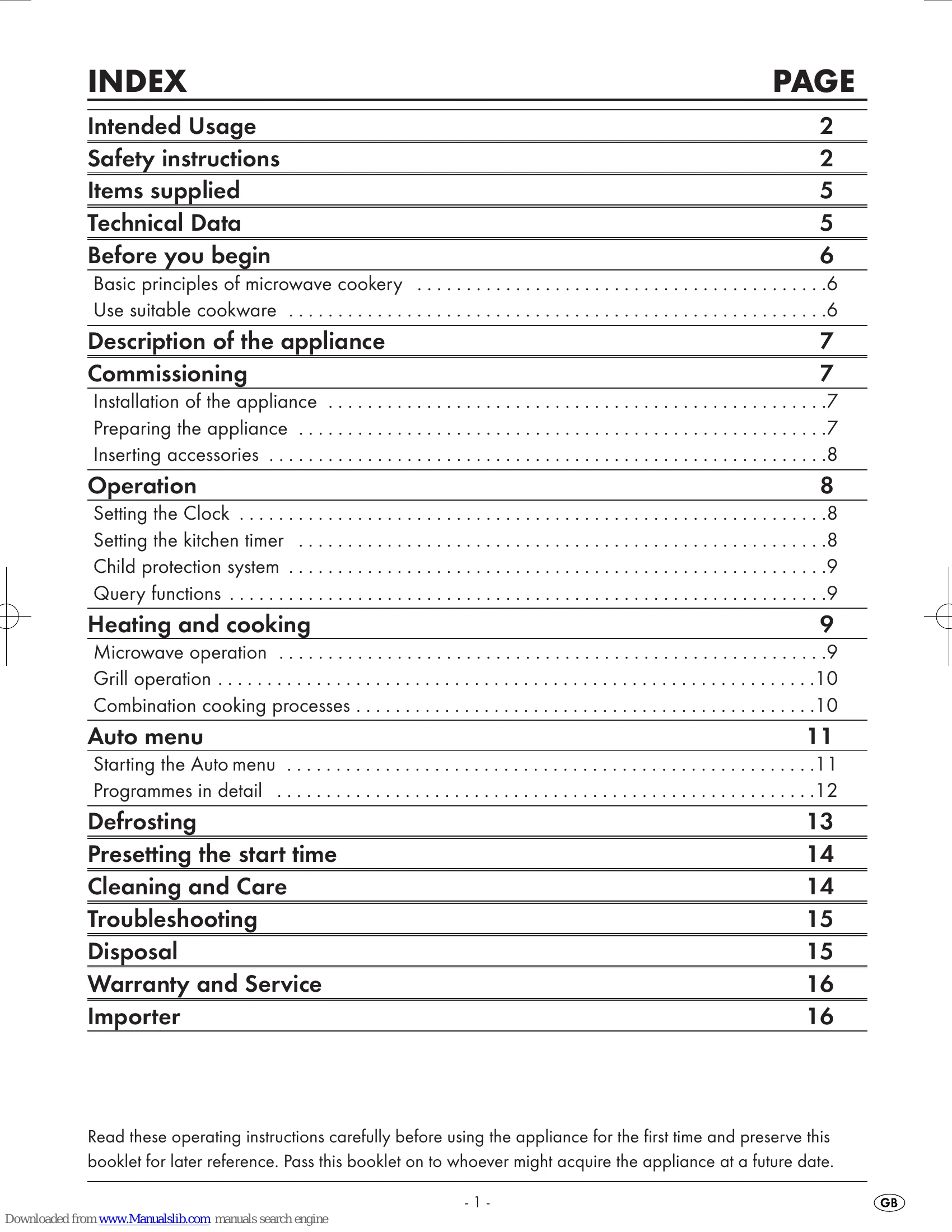 Manual for KH 1168