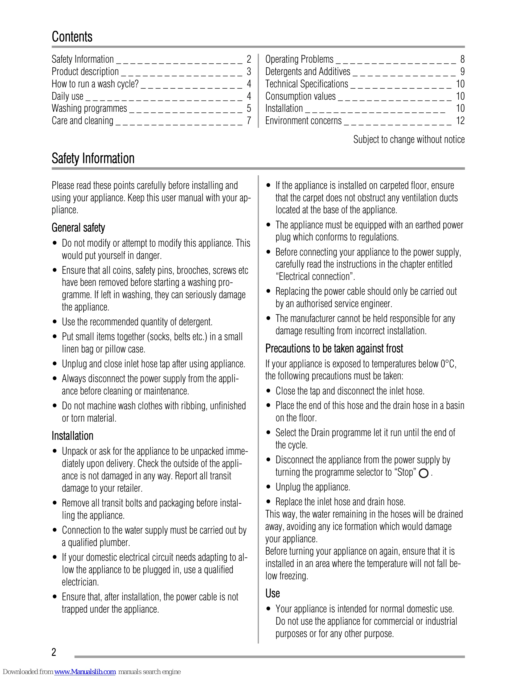 Manual for ZWP 581