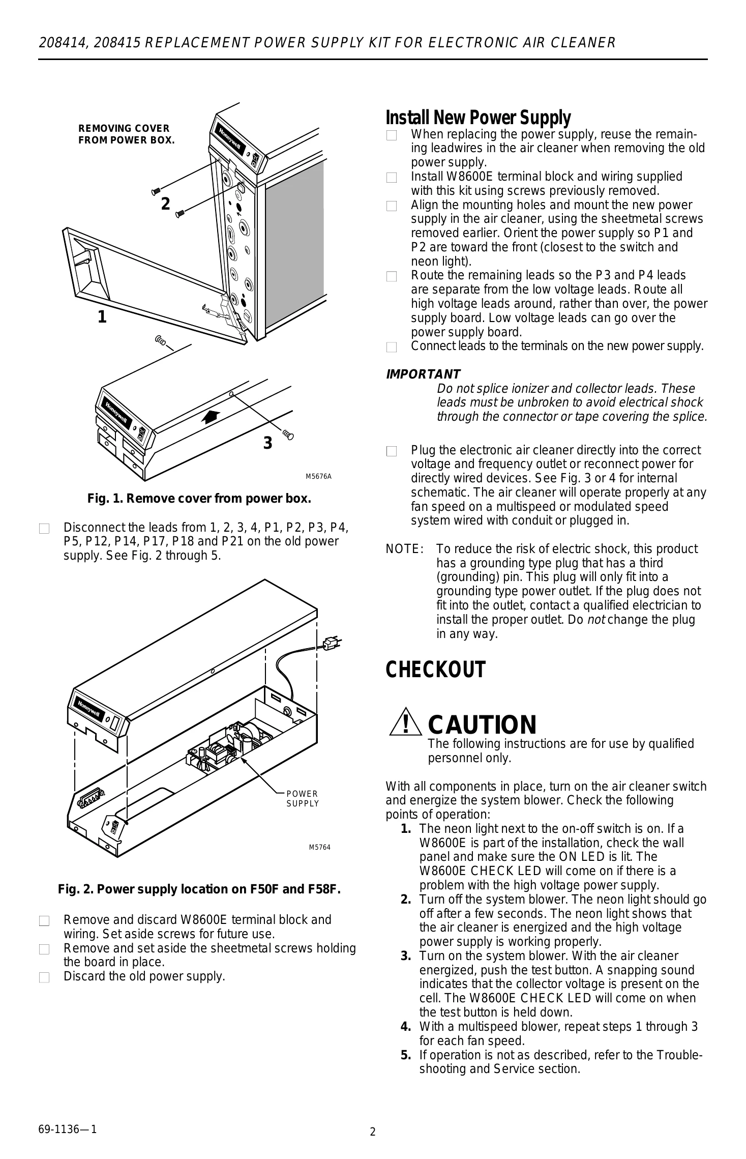 Installation Guide for 208414, 208415