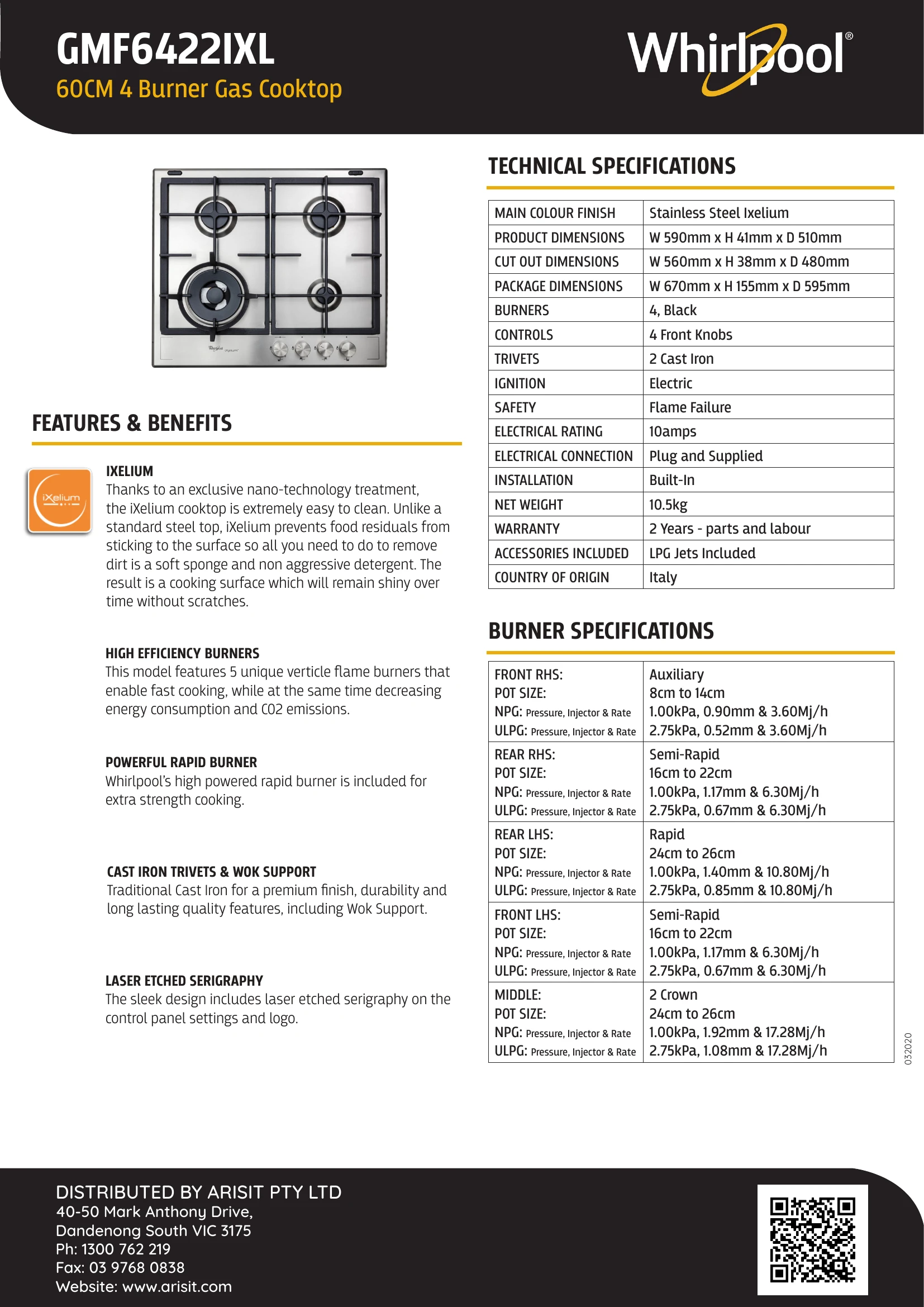 Brochure/Marketing for GMF6422IXL