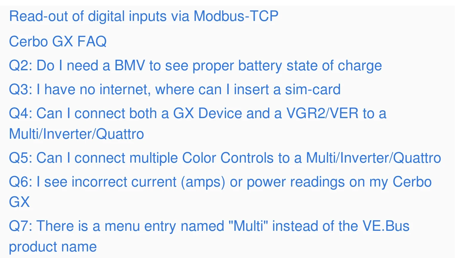 Manual for CERBO GX - Troubleshooting and error codes + PDF Download