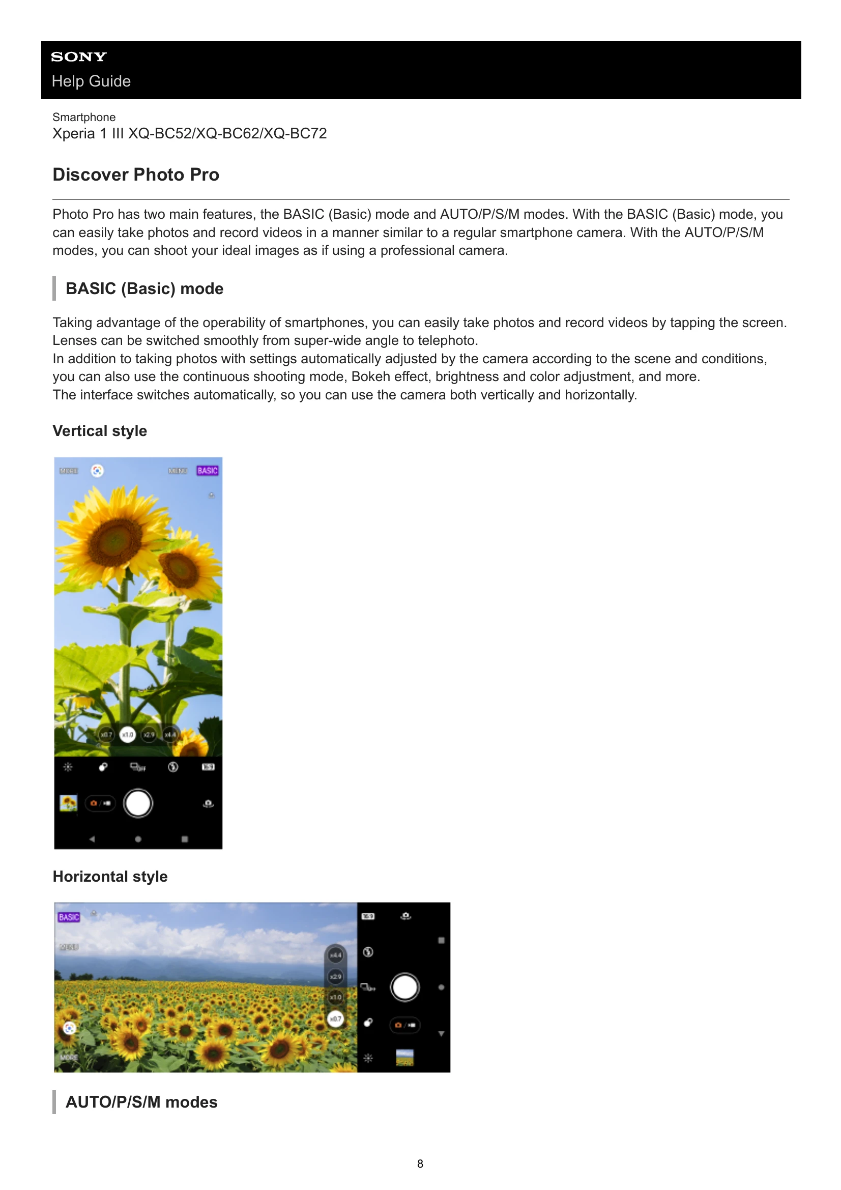 Manual for Xperia 1 III XQ-BC52/XQ-BC62/XQ-BC72