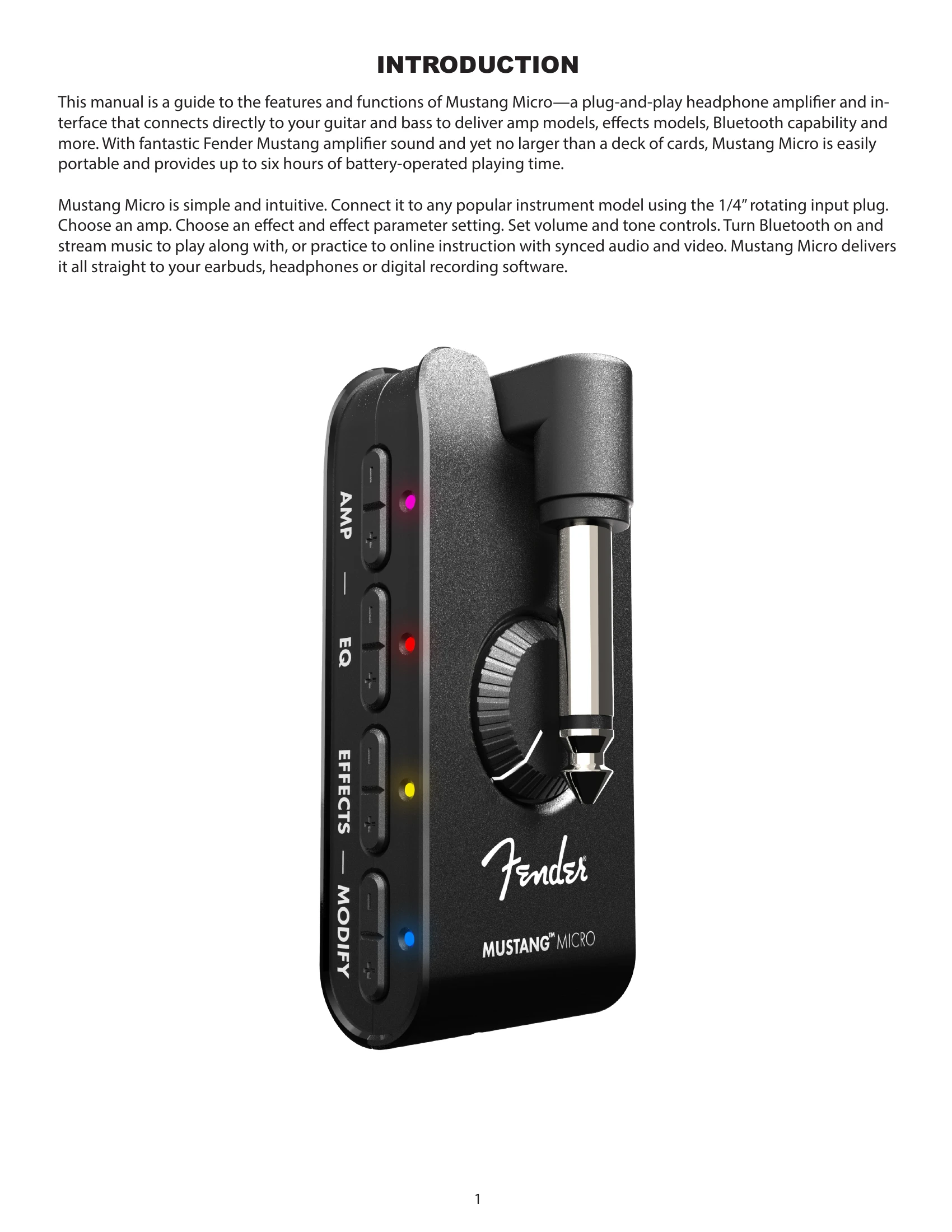 Manual for Mustang Micro
