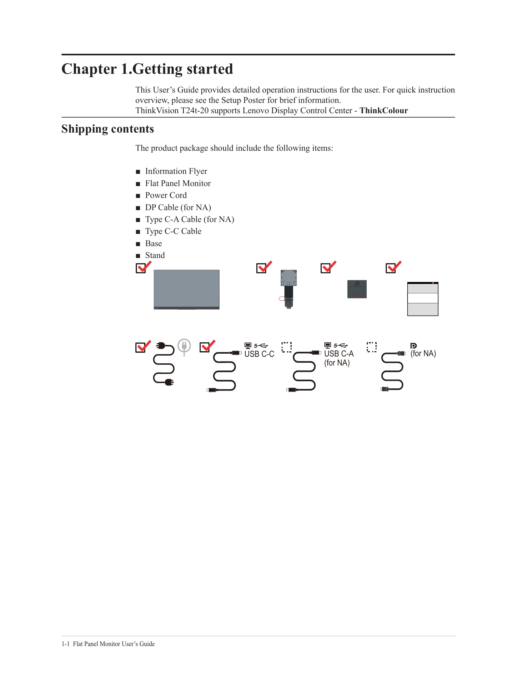 Manual for ThinkVision T24t-20