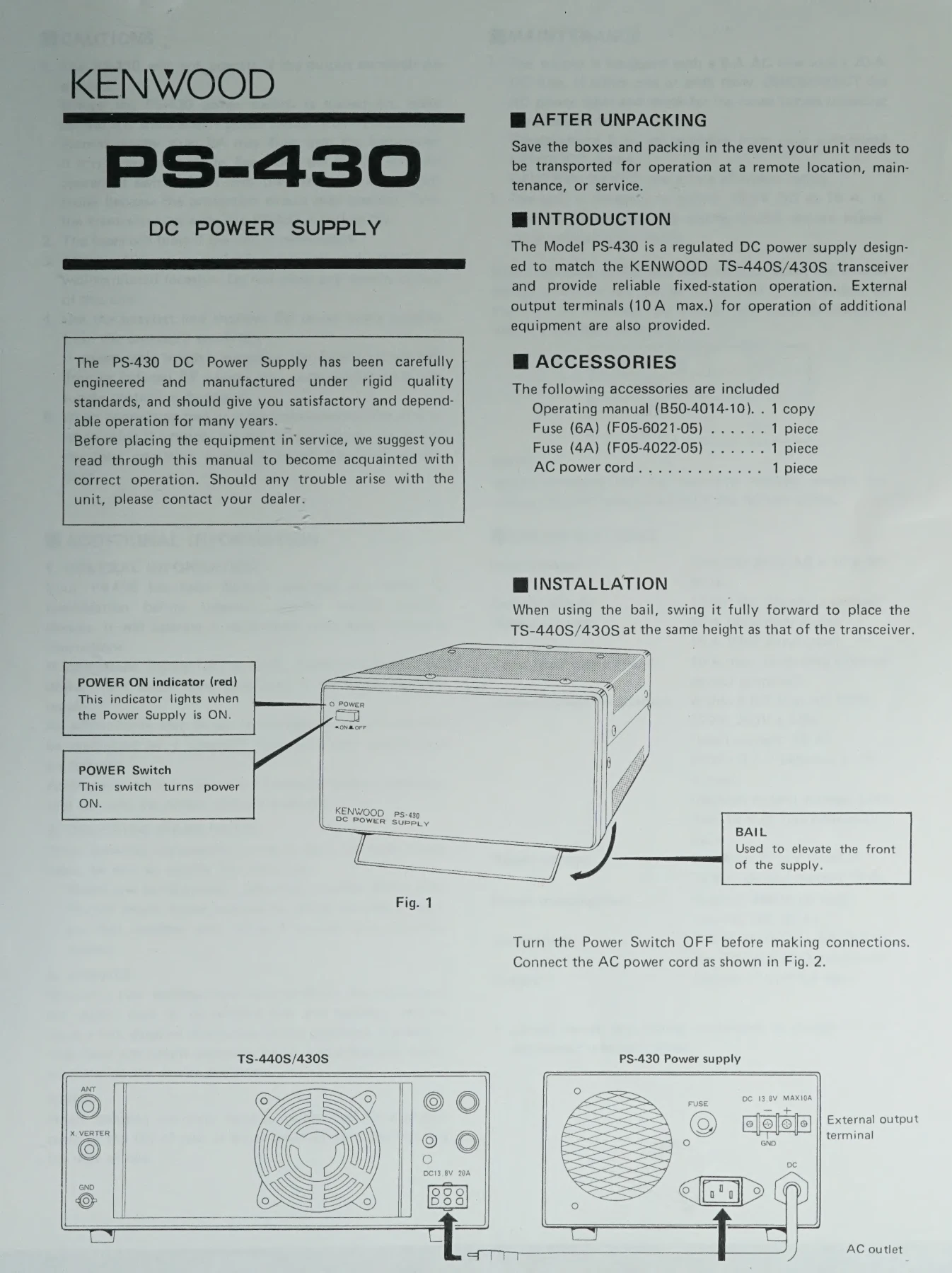 Manual for PS-430