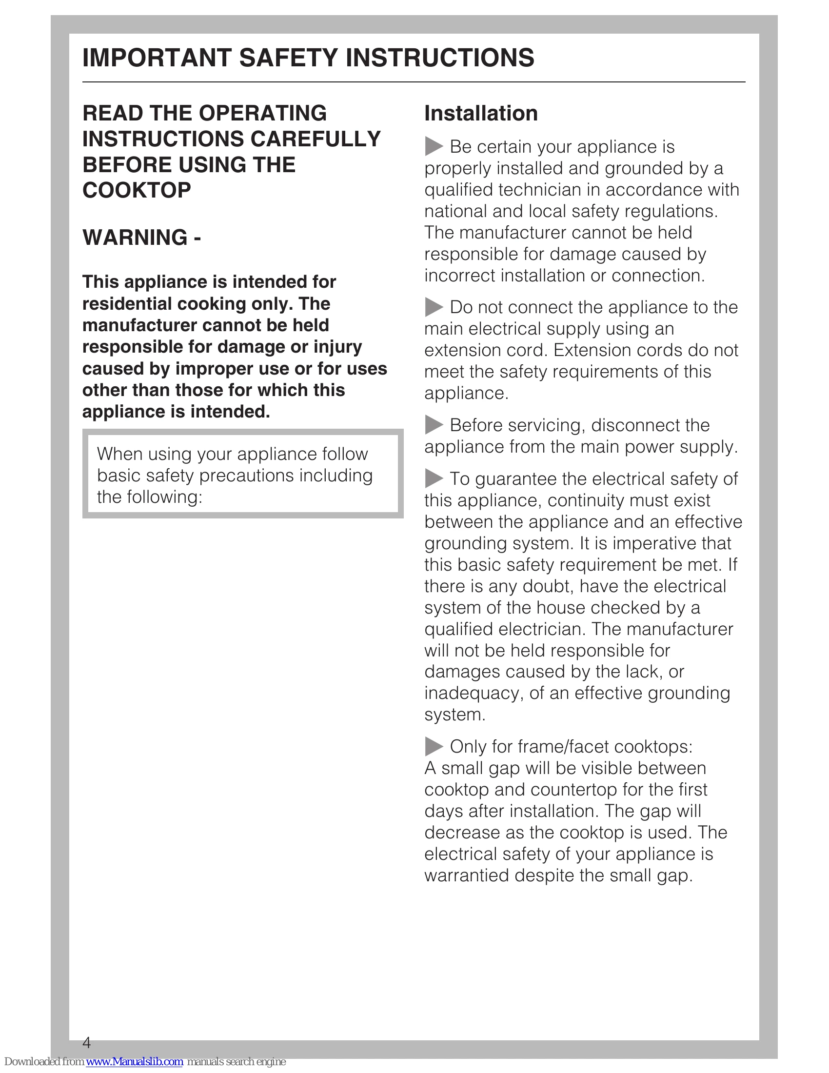 Manual for KM 5773