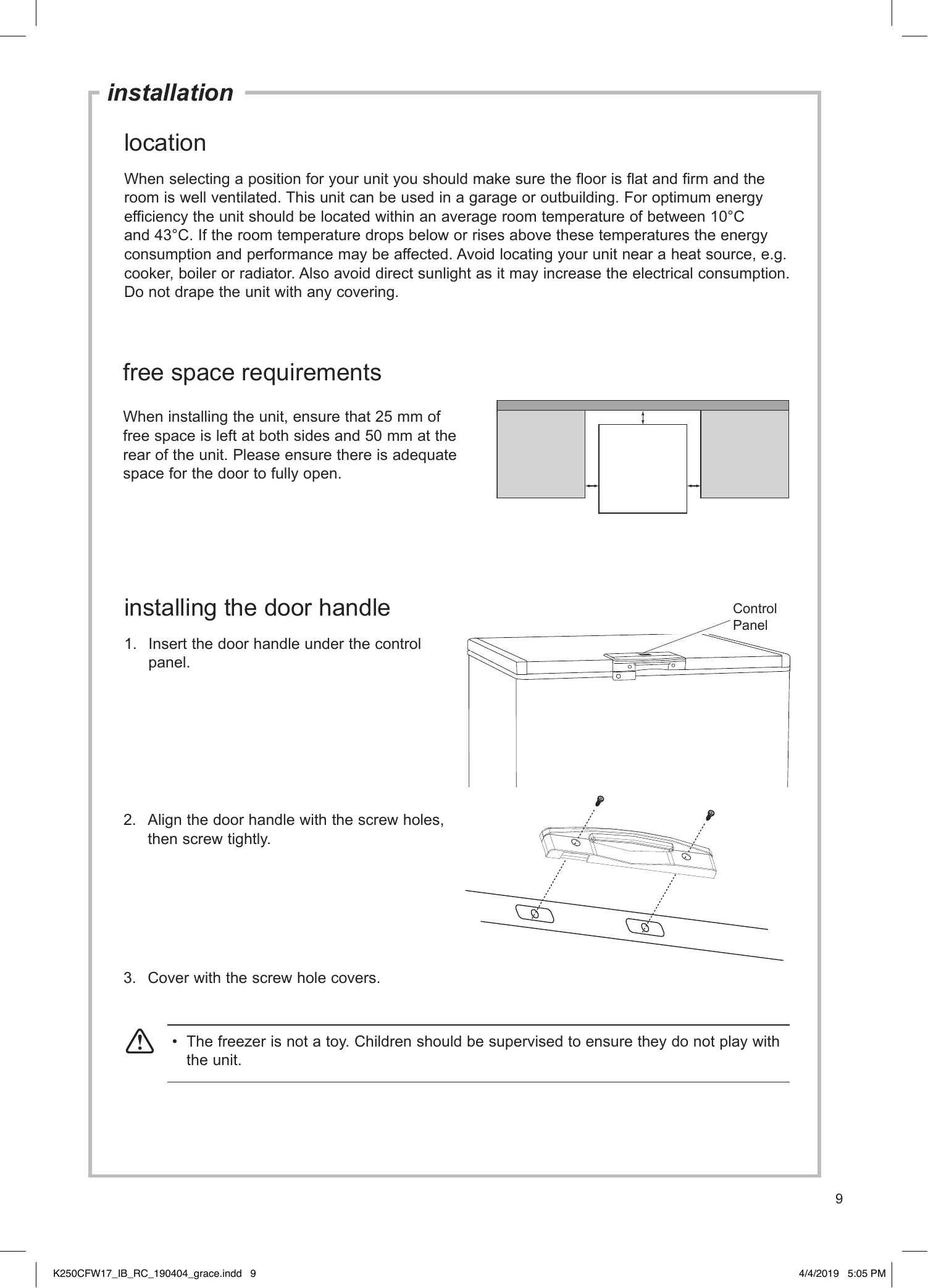 Manual for K250CFW17