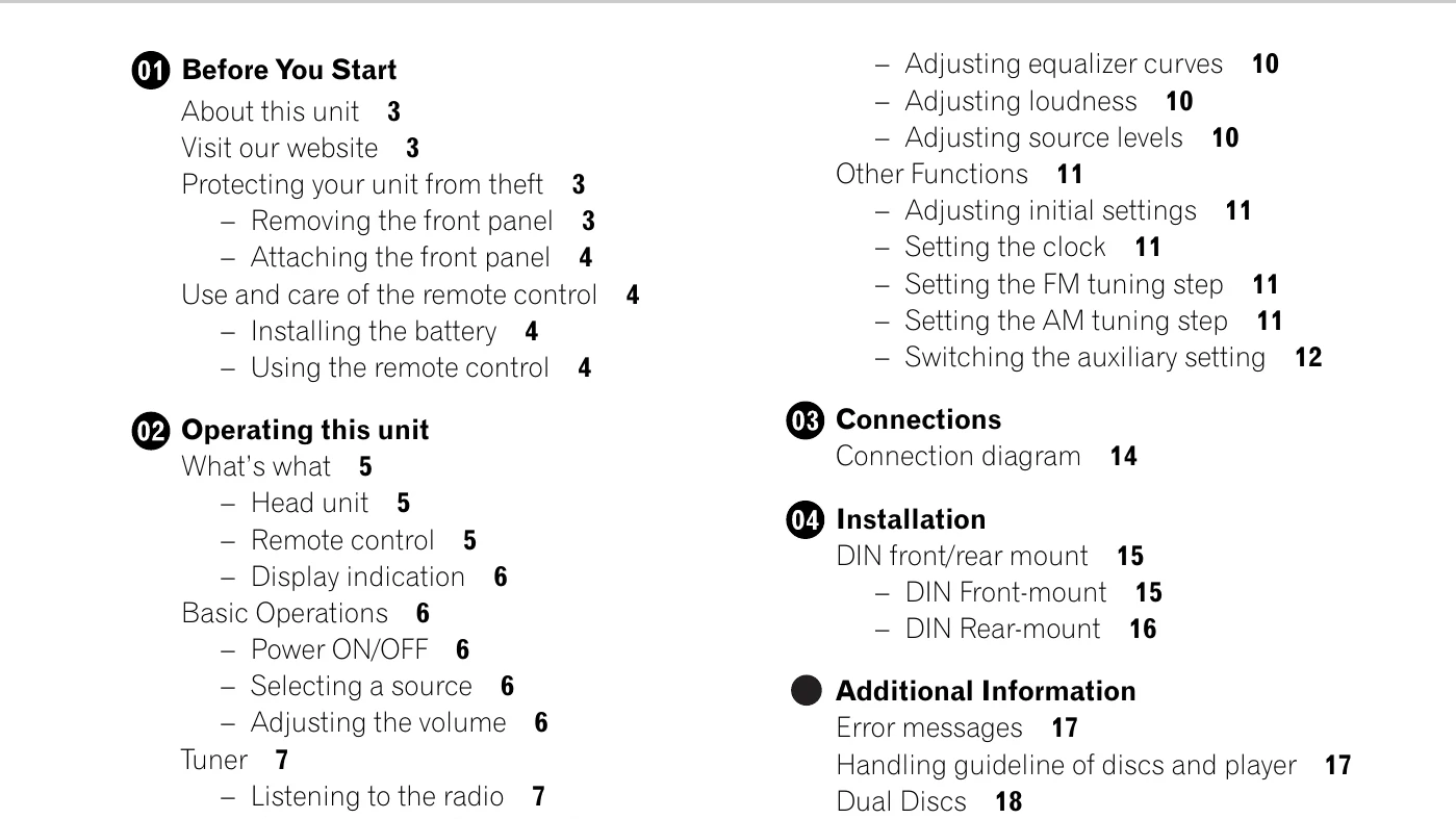 Manual for DEH-1150MP - Troubleshooting and error codes + PDF Download