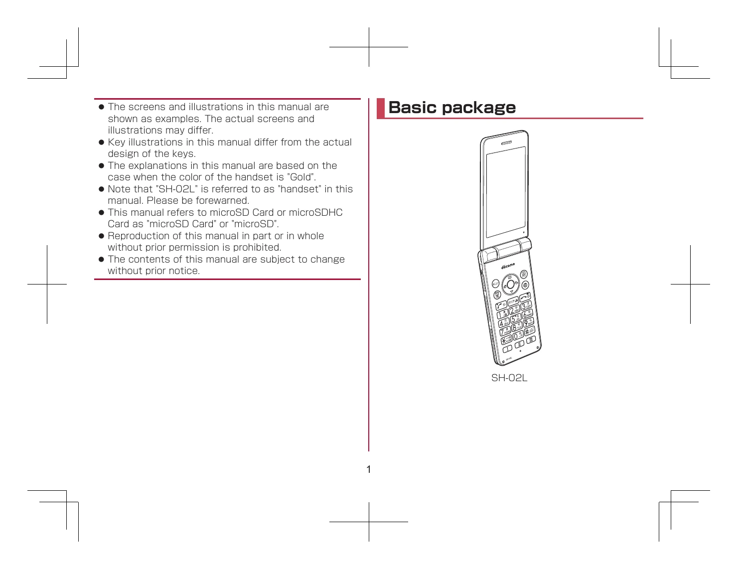 Manual for SH-02L